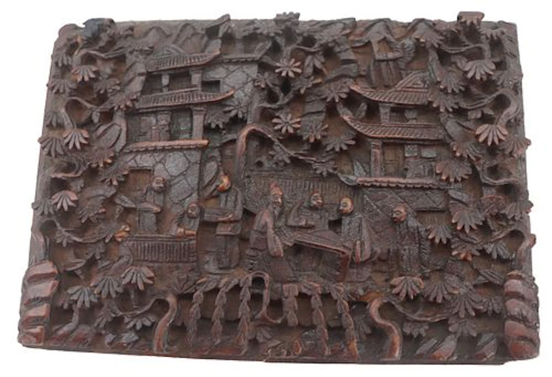Chinese Carved Wooden Panel