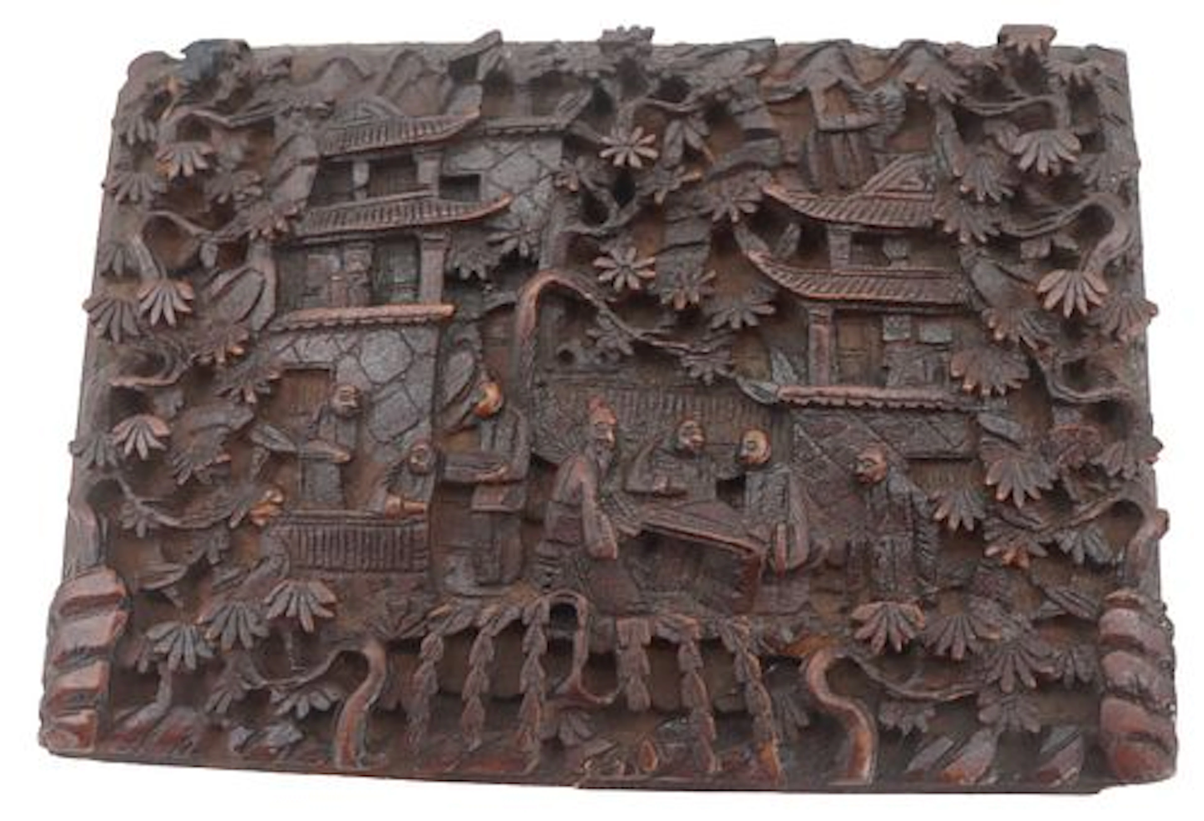 Chinese Carved Wooden Panel