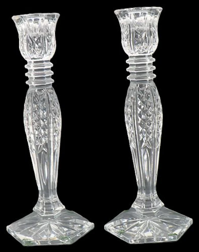 Pair of Waterford Crystal "Bethany" Candlesticks