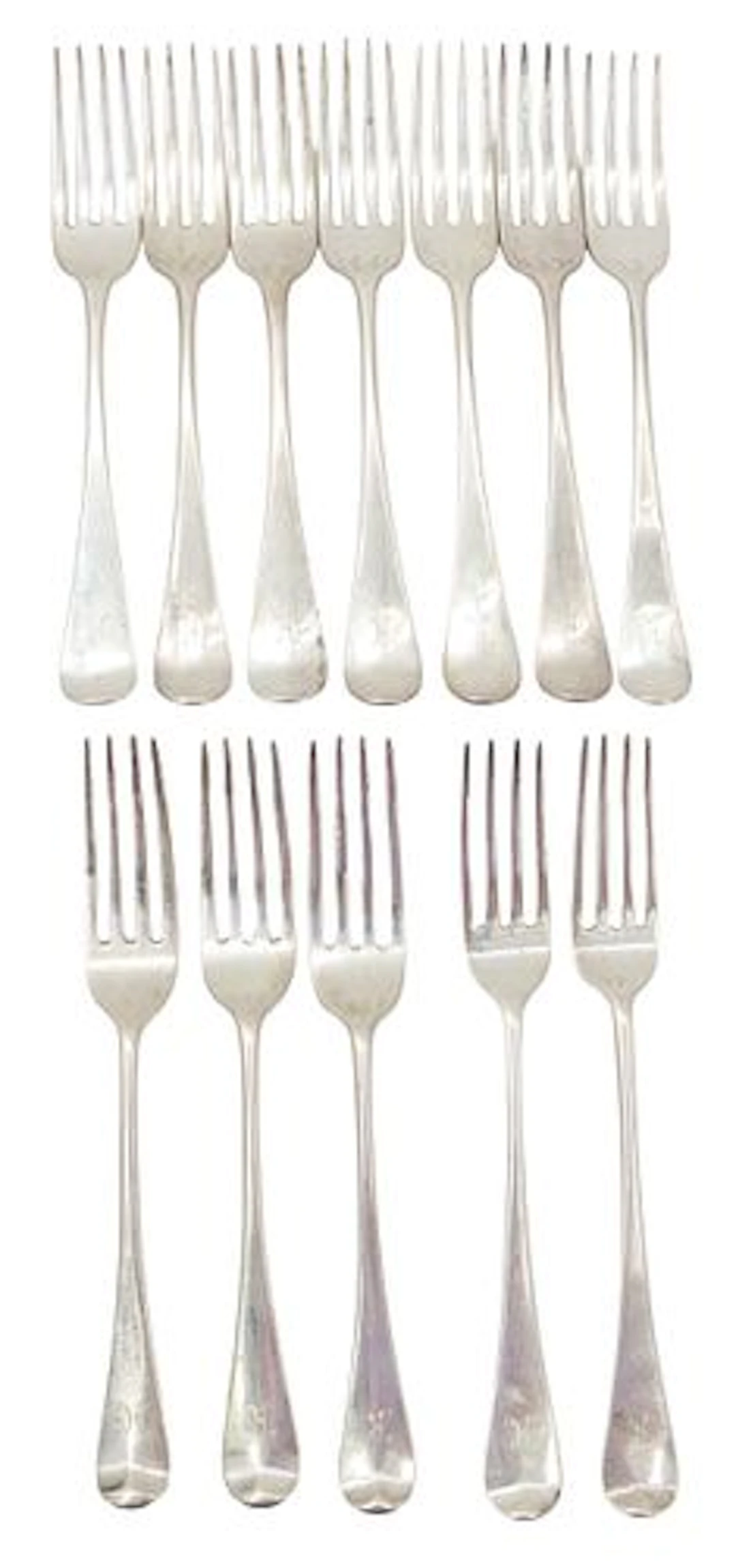(12) Antique George Smith III & William Fearn Sterling Silver Forks