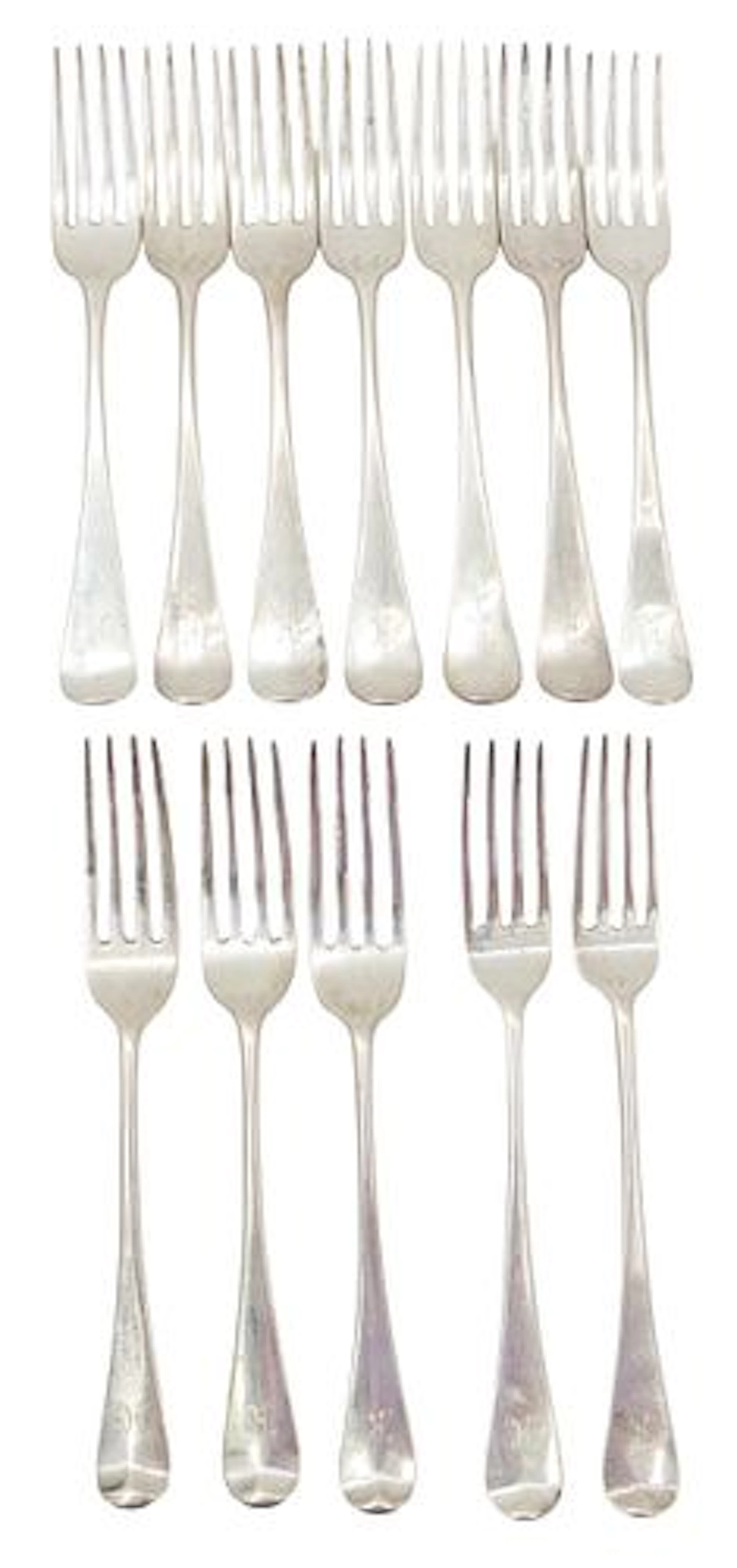 (12) Antique George Smith III & William Fearn Sterling Silver Forks