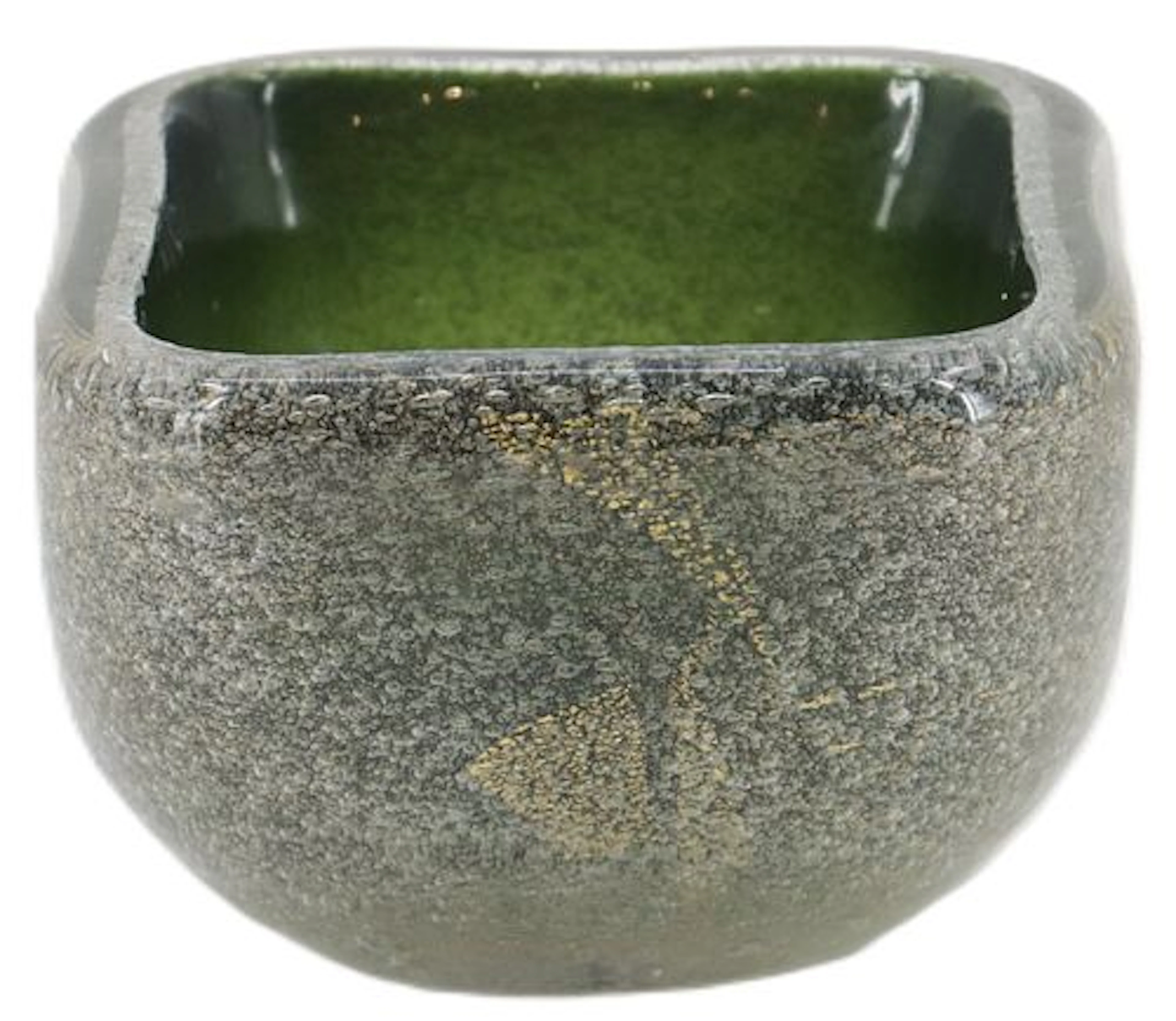 Likely Flavio Poli (1900-1984) Italian, Square Top Bubble Art Glass