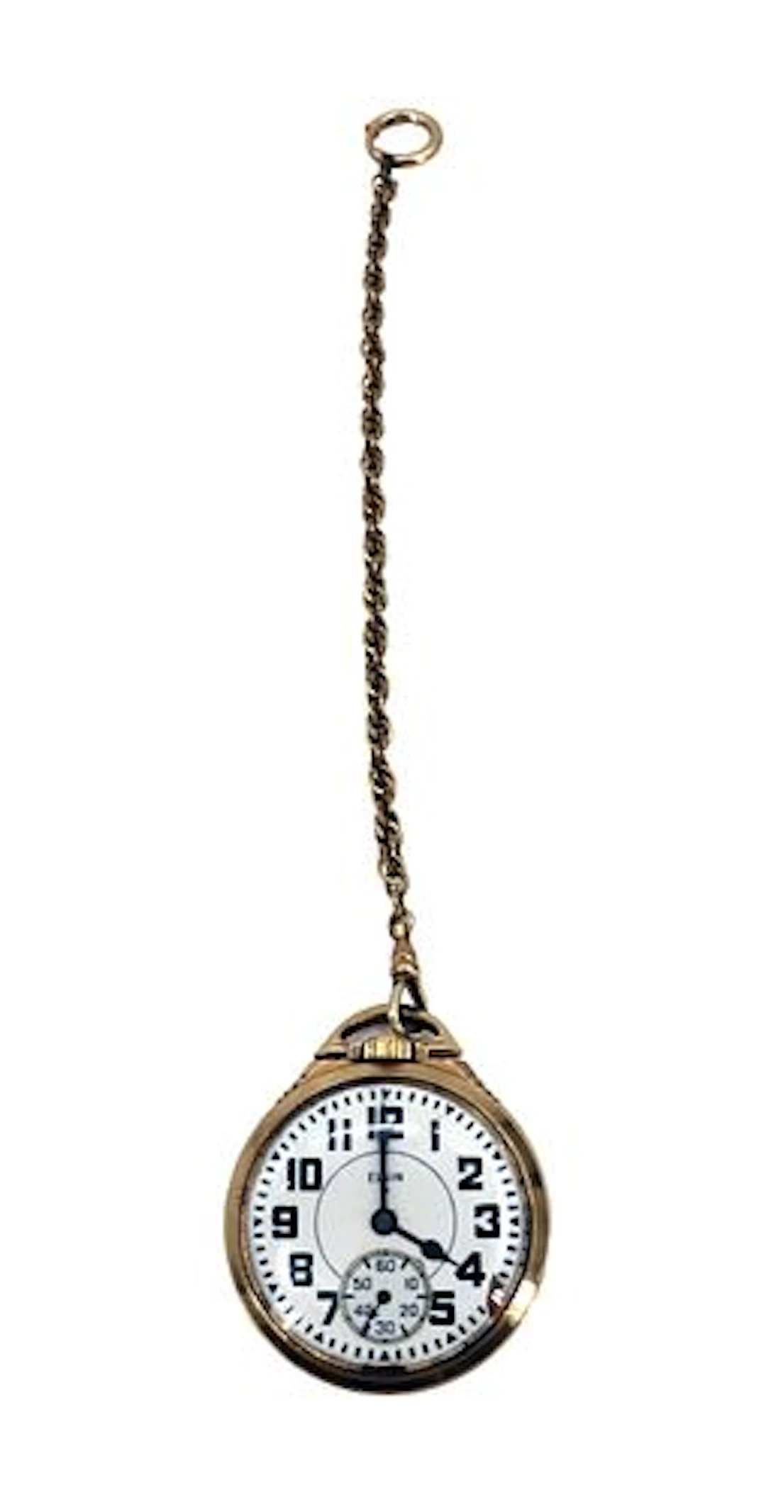Antique Elgin 10K Gold-Filled Open Face Railroad Style Pocket Watch