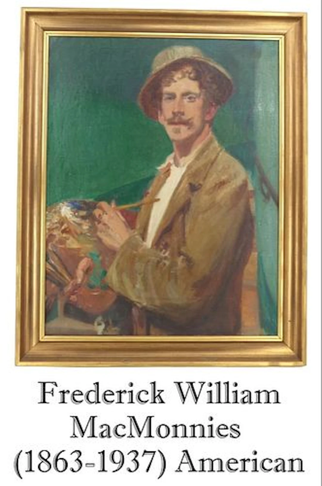 Frederick William MacMonnies (1863-1937) American, Oil on Canvas Self Portrait