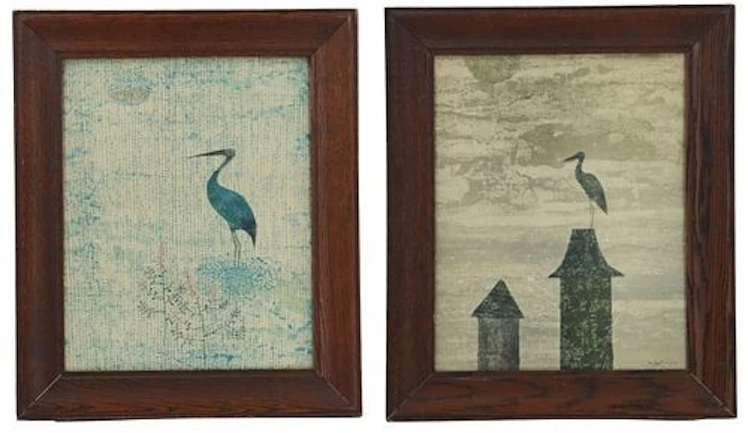 Keiko Minami (1911-2004) Japanese, Pair of Etchings with Aquatint