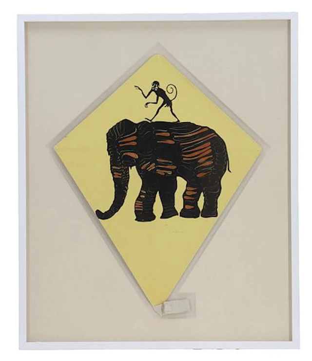 Francisco Toledo (1940-2019) Mexican, Original "Papalote Elefante" Kite Artwork