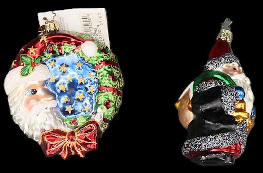 Christopher Radko (Born 1960) American, (2) Art Glass Christmas Ornaments
