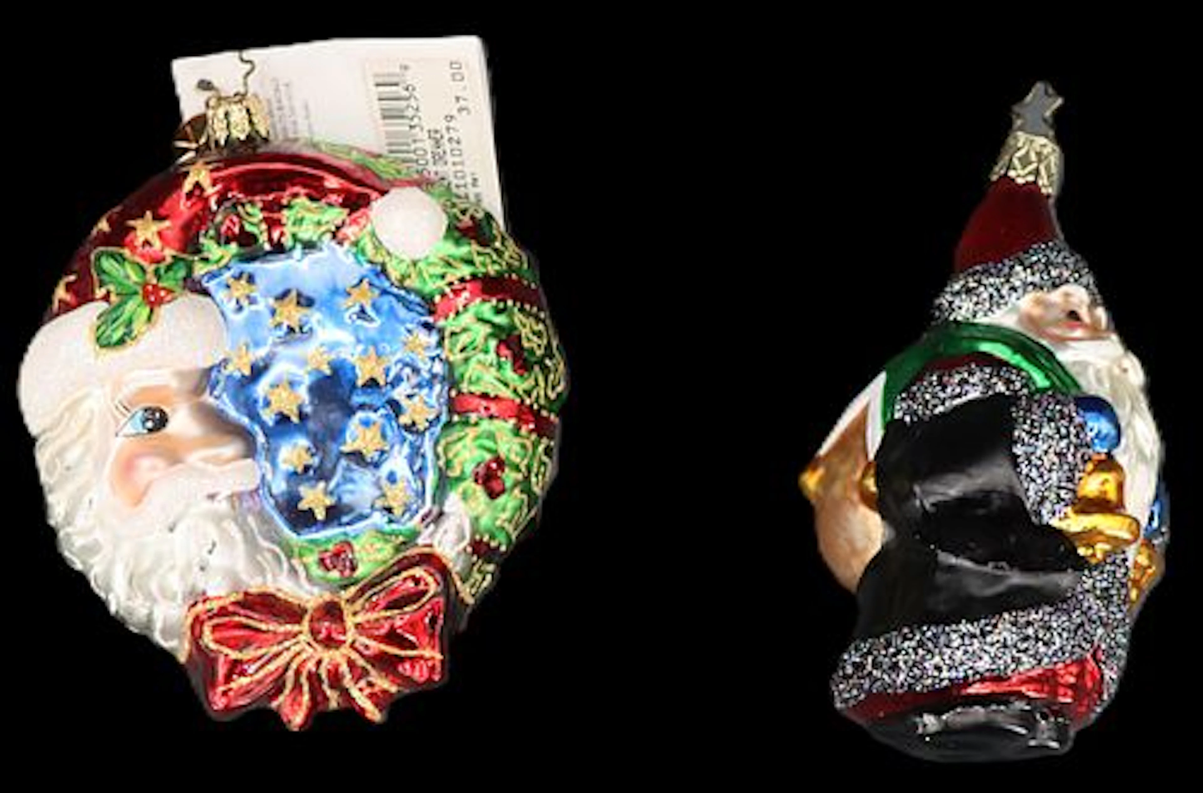 Christopher Radko (Born 1960) American, (2) Art Glass Christmas Ornaments