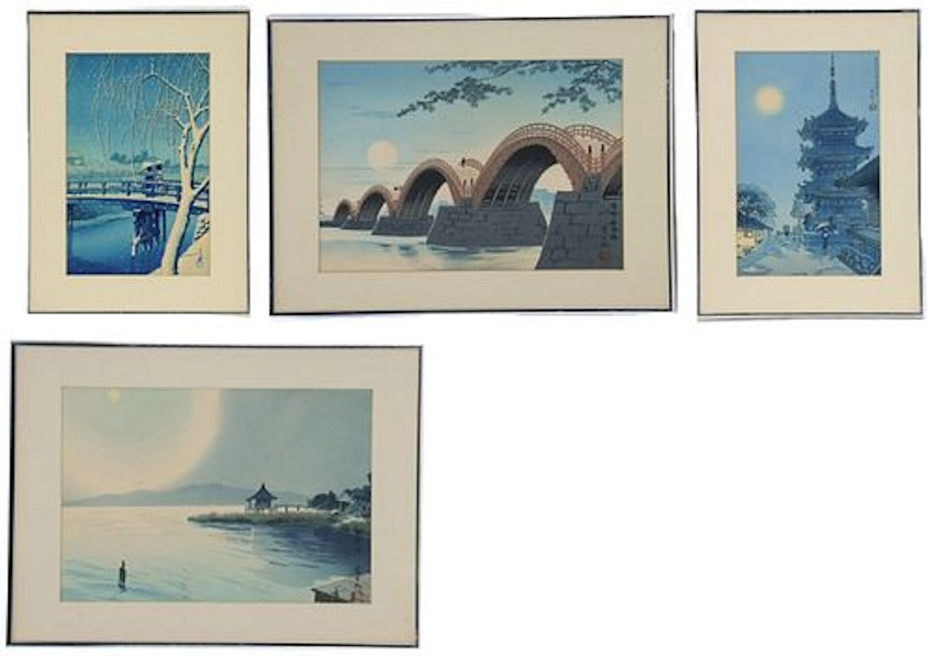 Tokuriki Tomikichiro (1902-1999) Japan, (4) Woodblock Prints from