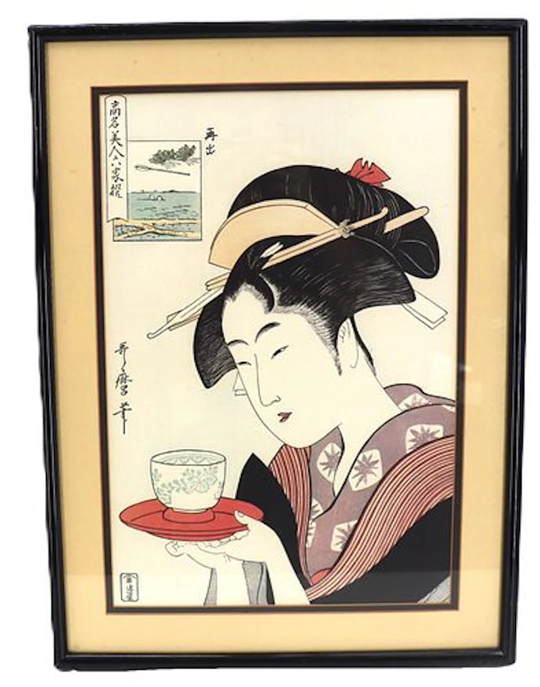 Kitagawa Utamaro (1753-1806) Japanese, "Naniwaya Okita" Bijinga Woodblock Print