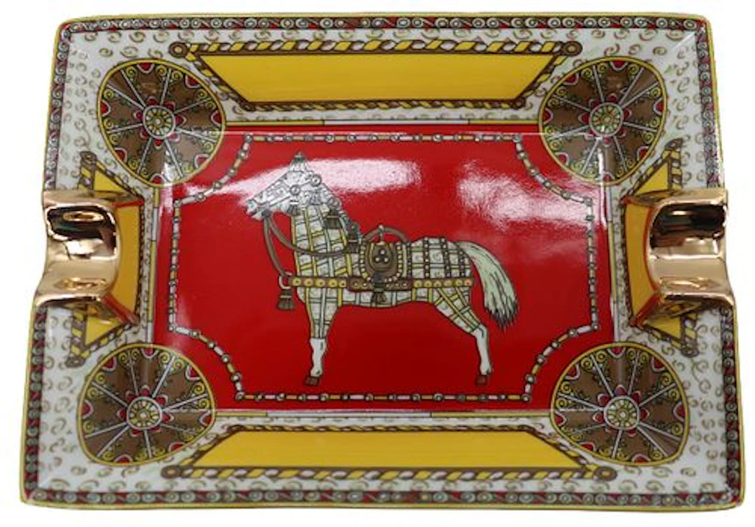 Hermes Horse of the Orient Porcelain Cigar Ashtray