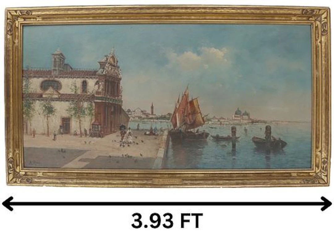 A. Rodetti (19th/20th Century) Italian, Oil on Board "Scene in Venice"