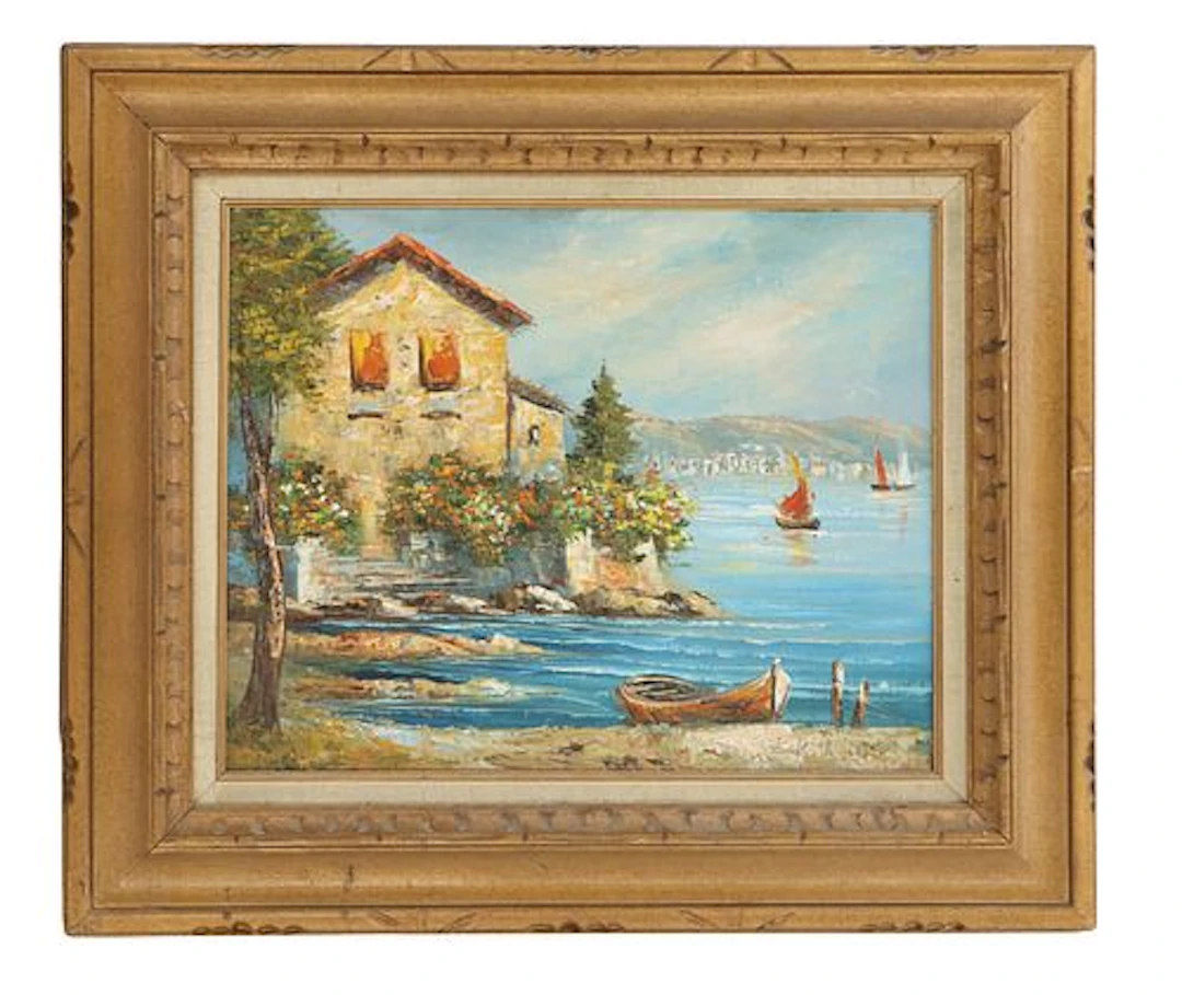 K. Woods (20th Century Decorative School) Oil on Canvas Impressionist
