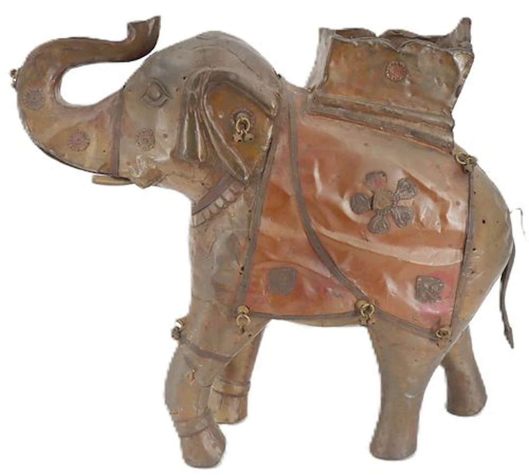 Hand Hammered Copper Clad Auspicious Elephant