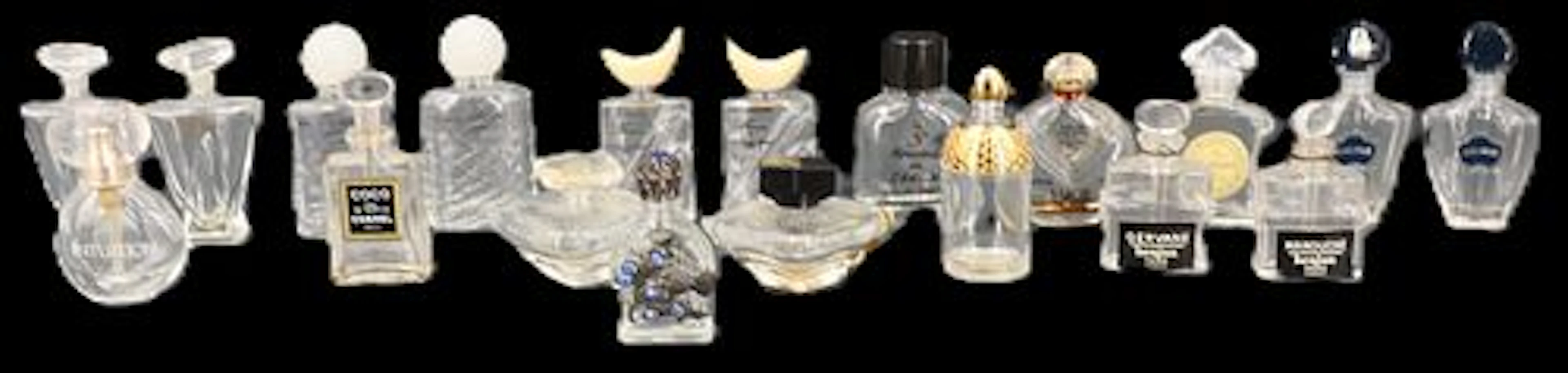 (19) French Miniature Art Glass Perfume Bottles