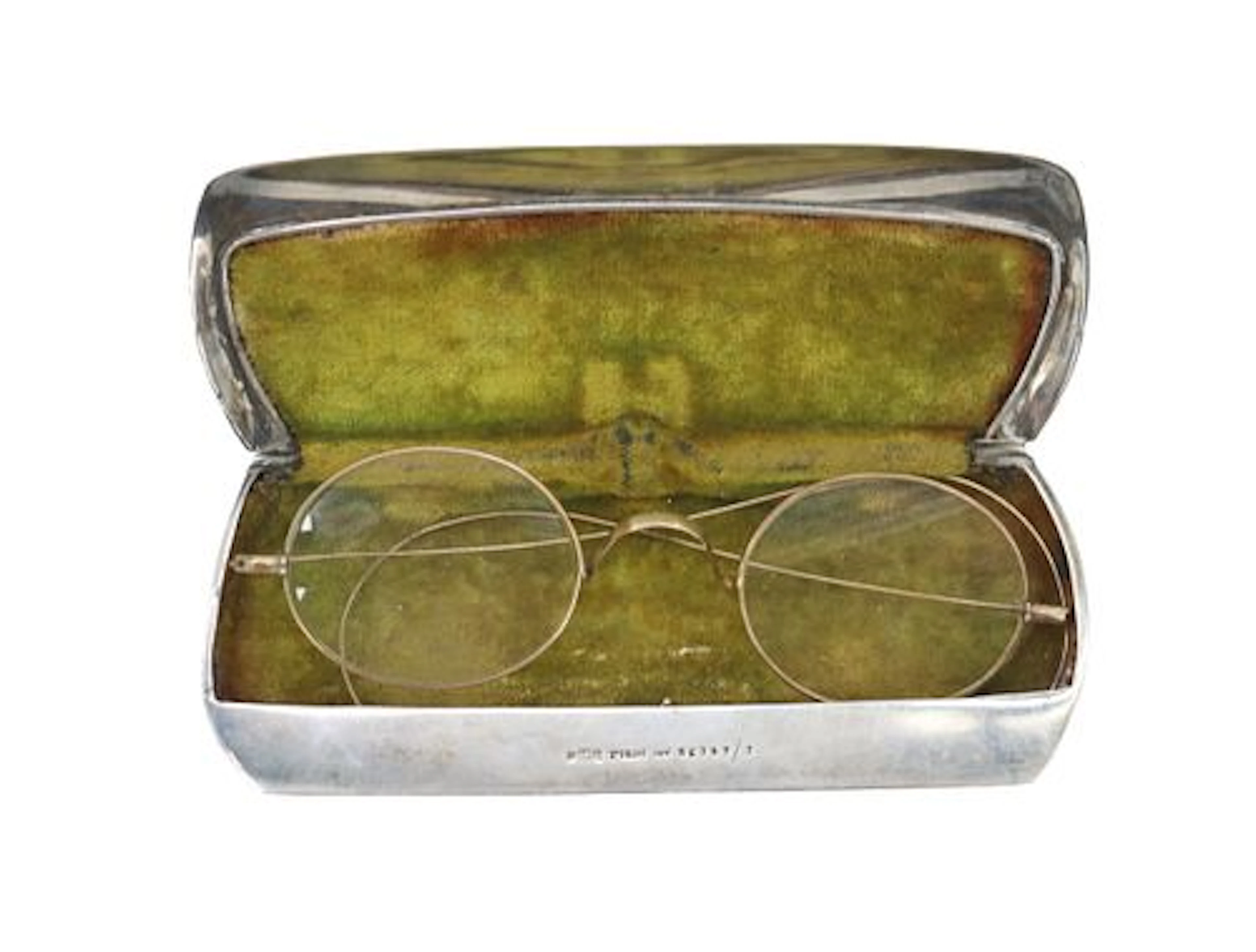 Gorham Mixed Metal Sivler & Gold Spectacles Case with Glasses - 93.3 g.
