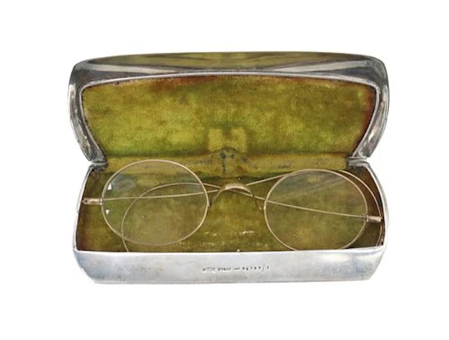 Gorham Mixed Metal Sivler & Gold Spectacles Case with Glasses - 93.3 g.