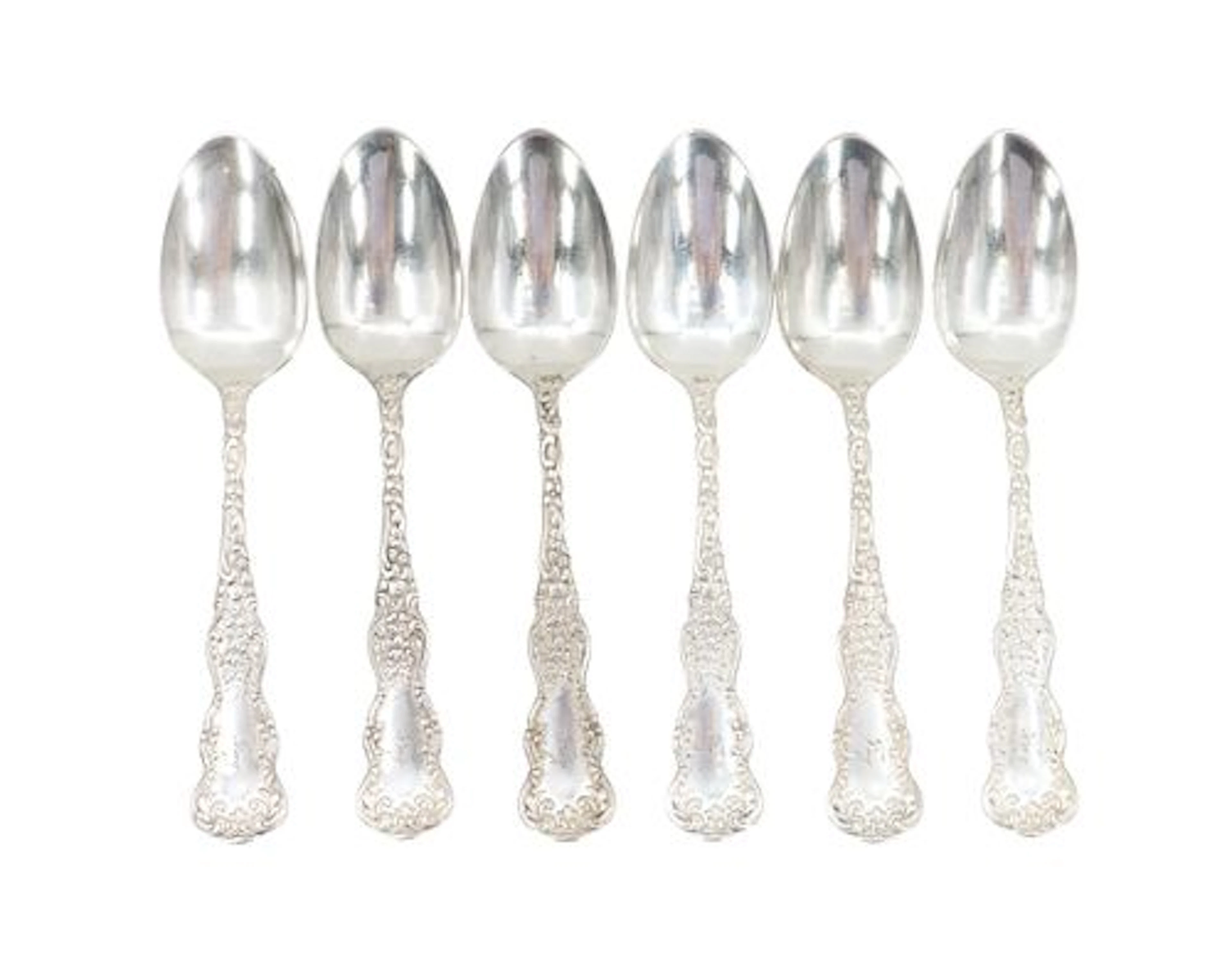 (6) Antique O.J. Giering Silver Spoons - 9.070 ozt.