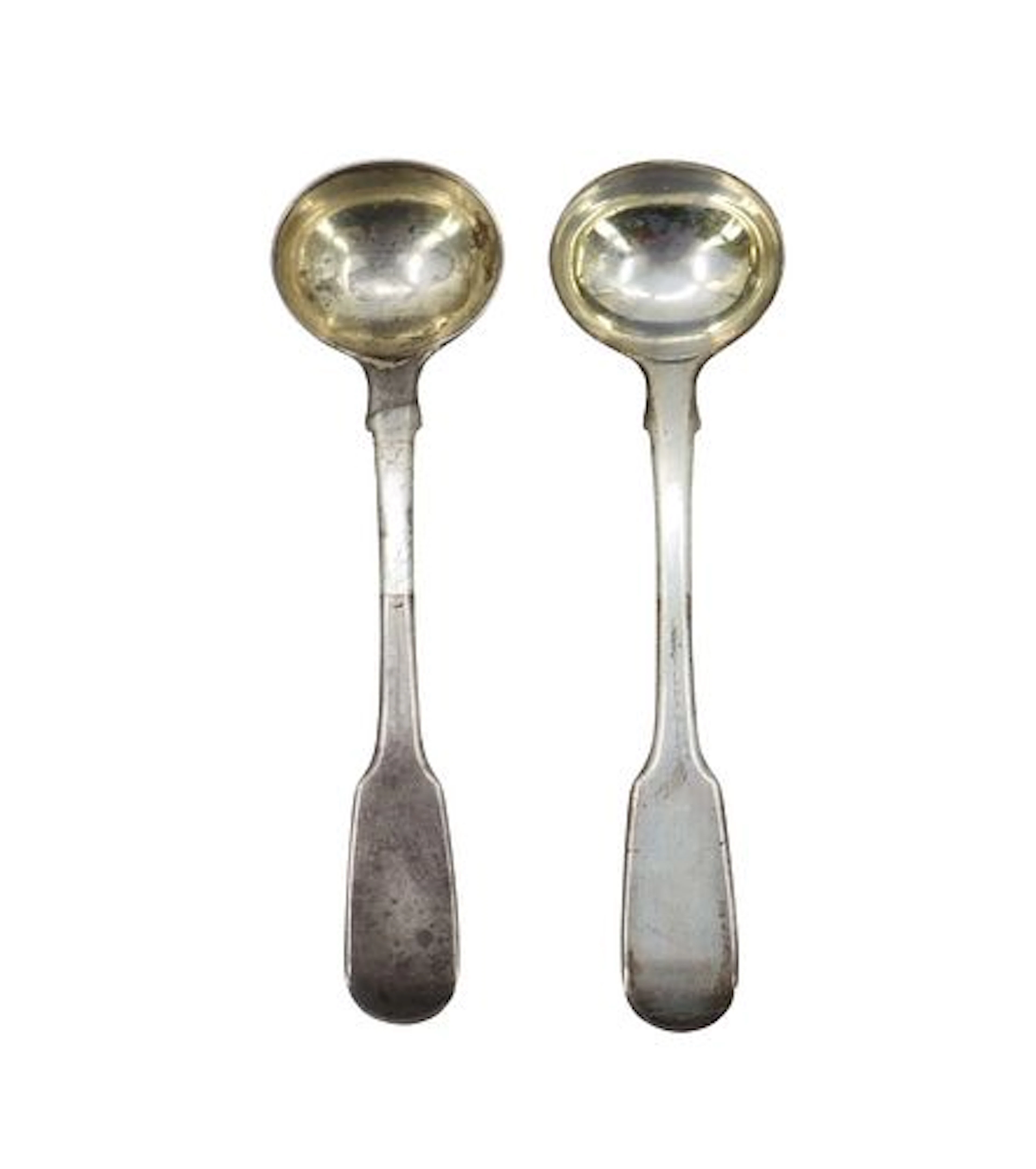 (2) Antique English Sterling Silver Condiment Spoons - 0.865 ozt.