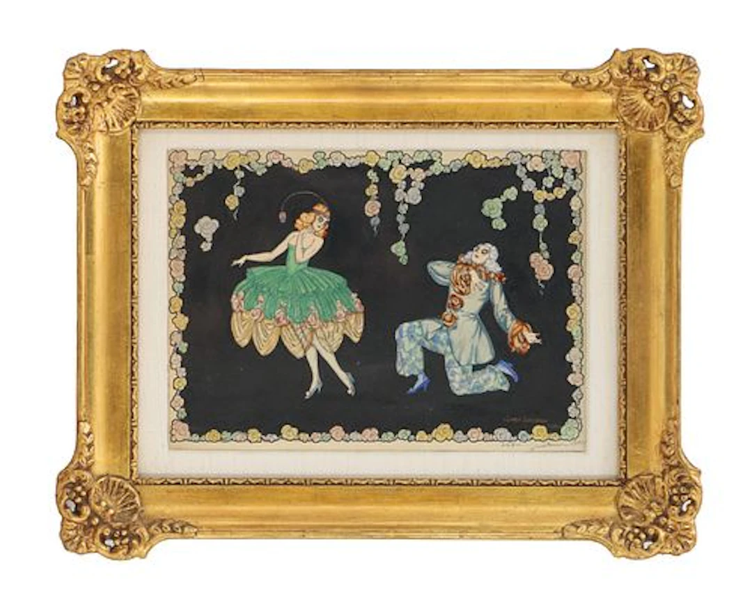 Zoltan Gara (1901-1969) Hungarian, Signed Theatrical Design Lithograph