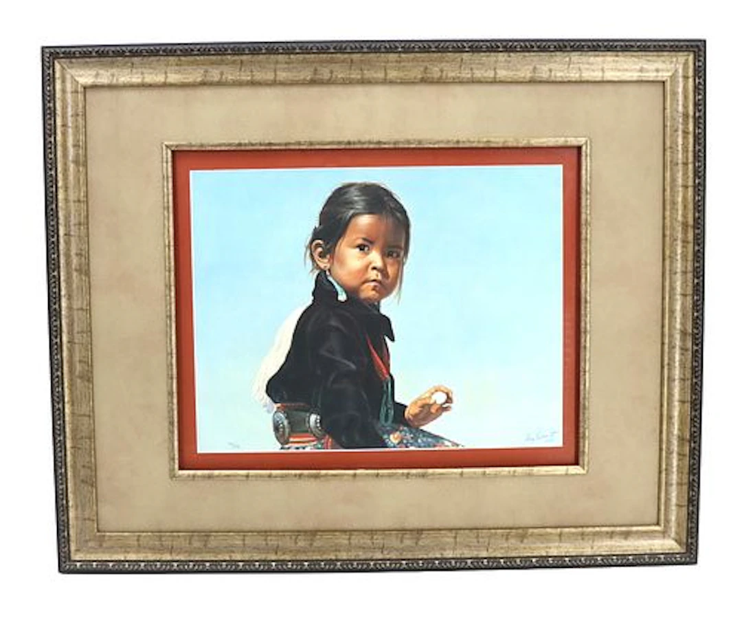 Jay Schmidt (Born 1929) American, Lithograph Native American Portrait