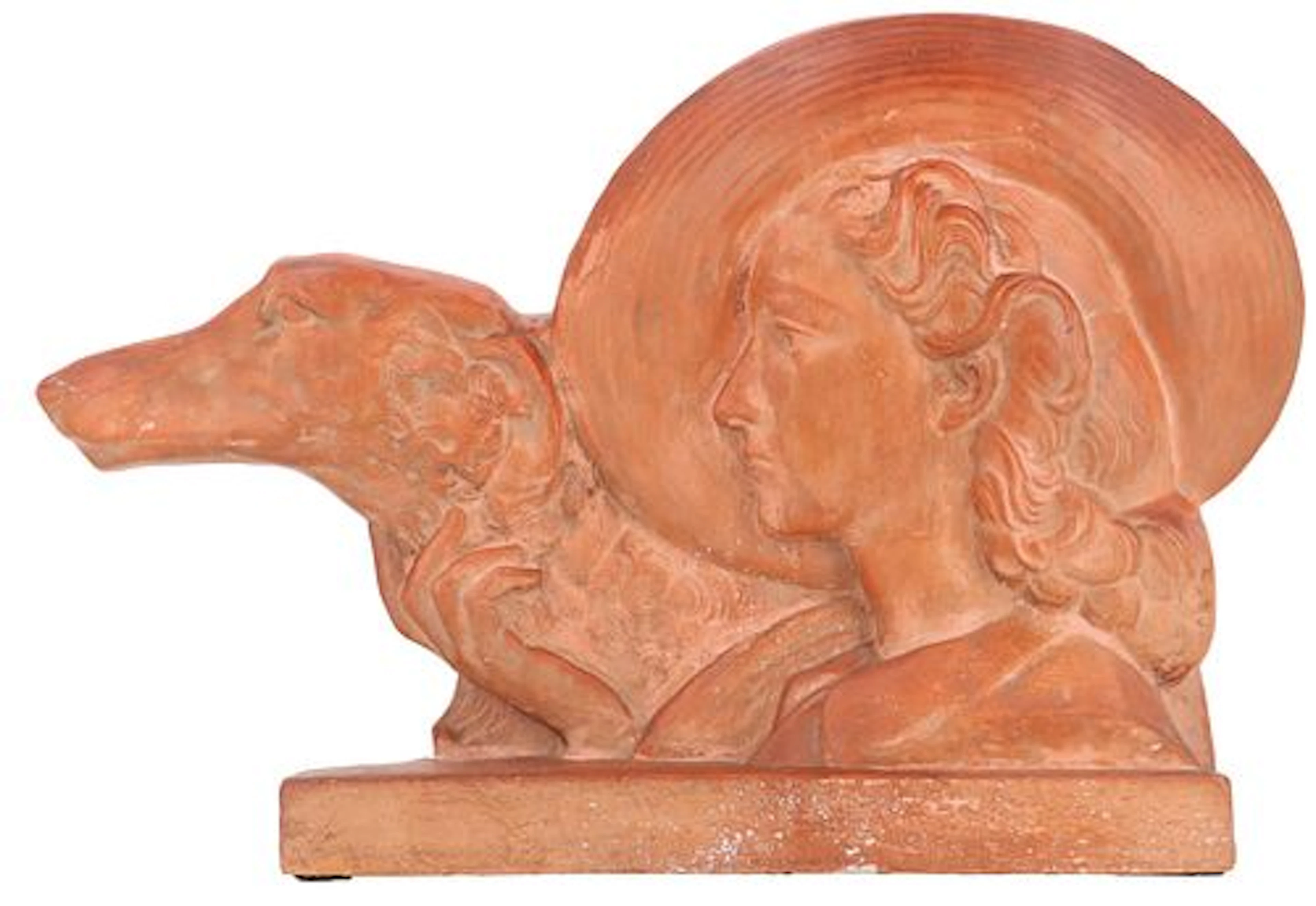 Pierre Polbert (Born 1901) French, Art Deco Terracotta Sculpture of