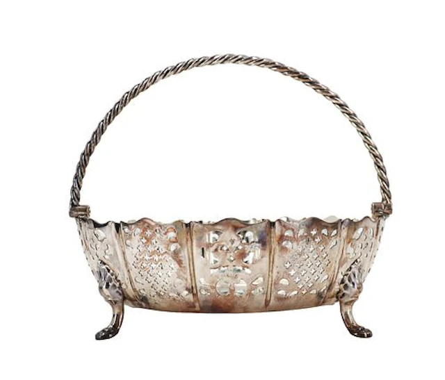English Sheffield Sterling Silver Footed Bon Bon Dish - 19.980 ozt.
