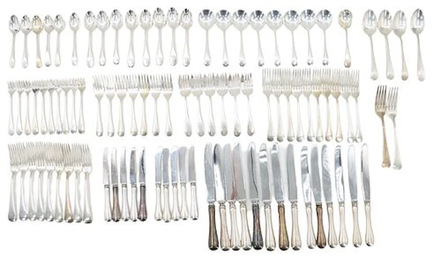 (95) Canadian Henry Birks & Sons Sterling Silver Flatware - 104.875 ozt.