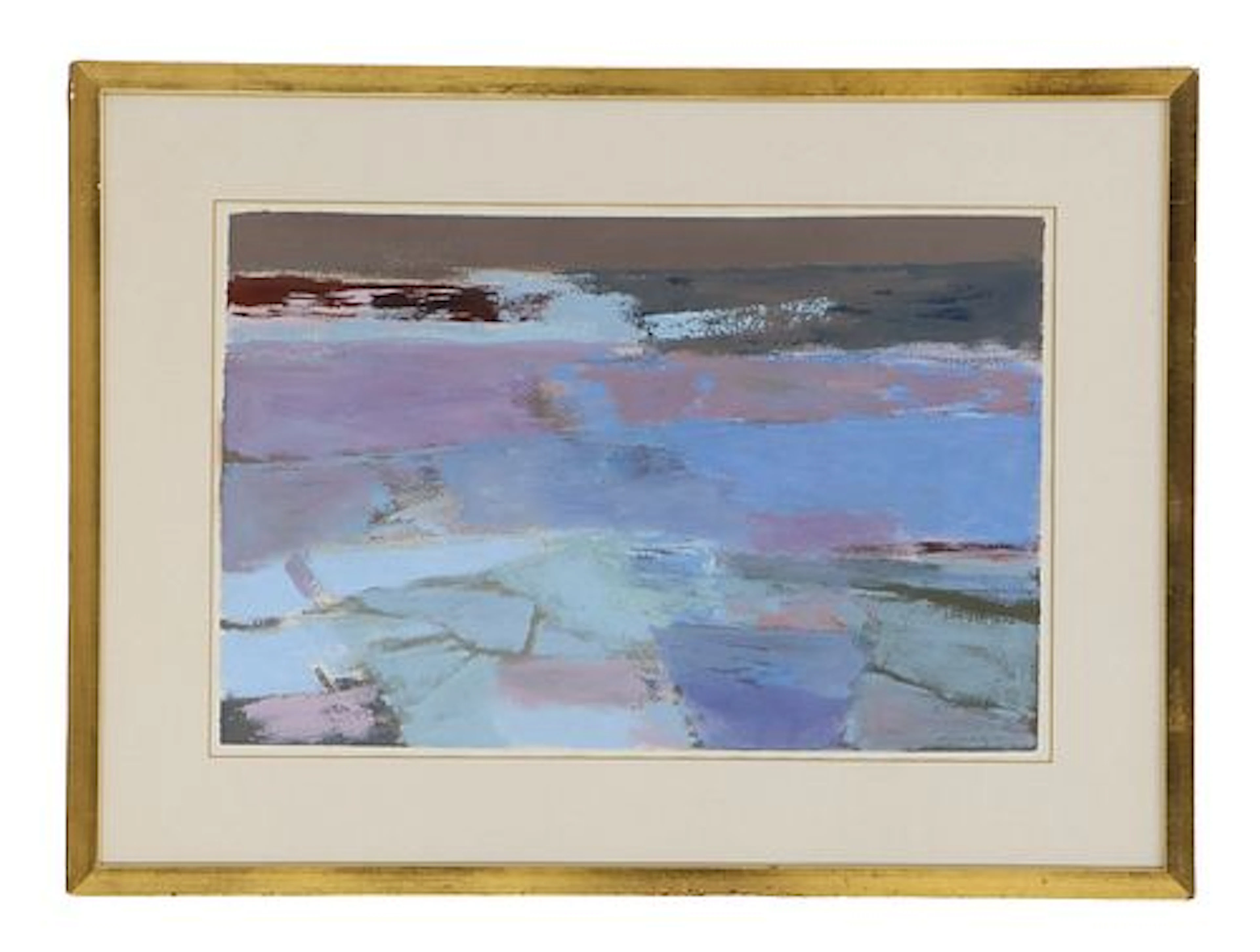 Stan Brodsky (1924-2019) American, Pastel on Paper Abstract Seascape