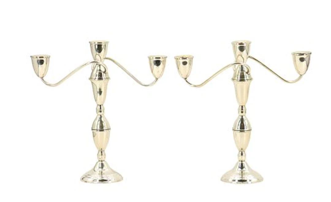 (2) Duchin Creation Convertible Weighted Sterling Silver Candelabras