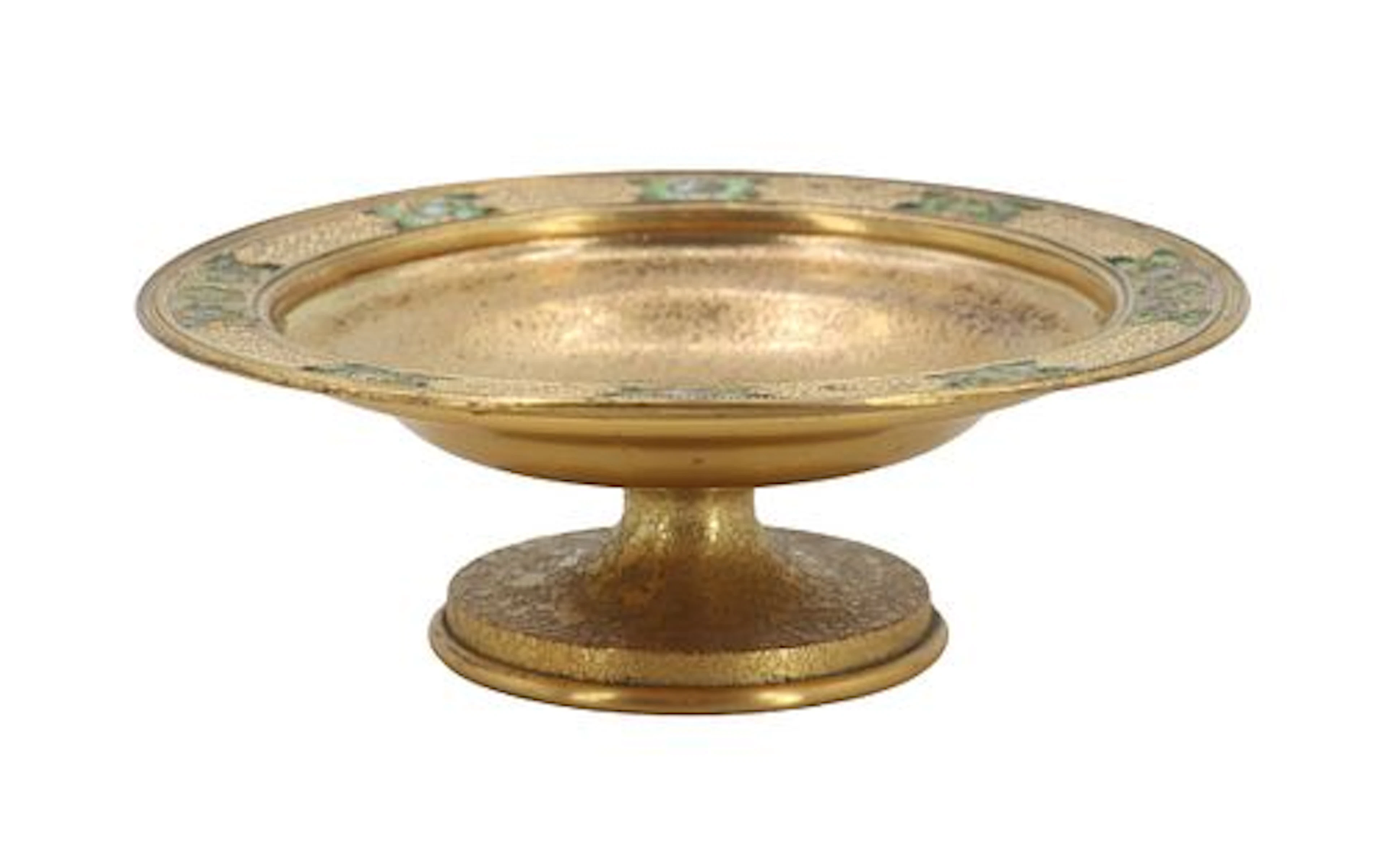 Tiffany Furnaces Favrile Gilt Bronze Compote