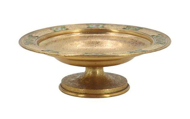 Tiffany Furnaces Favrile Gilt Bronze Compote
