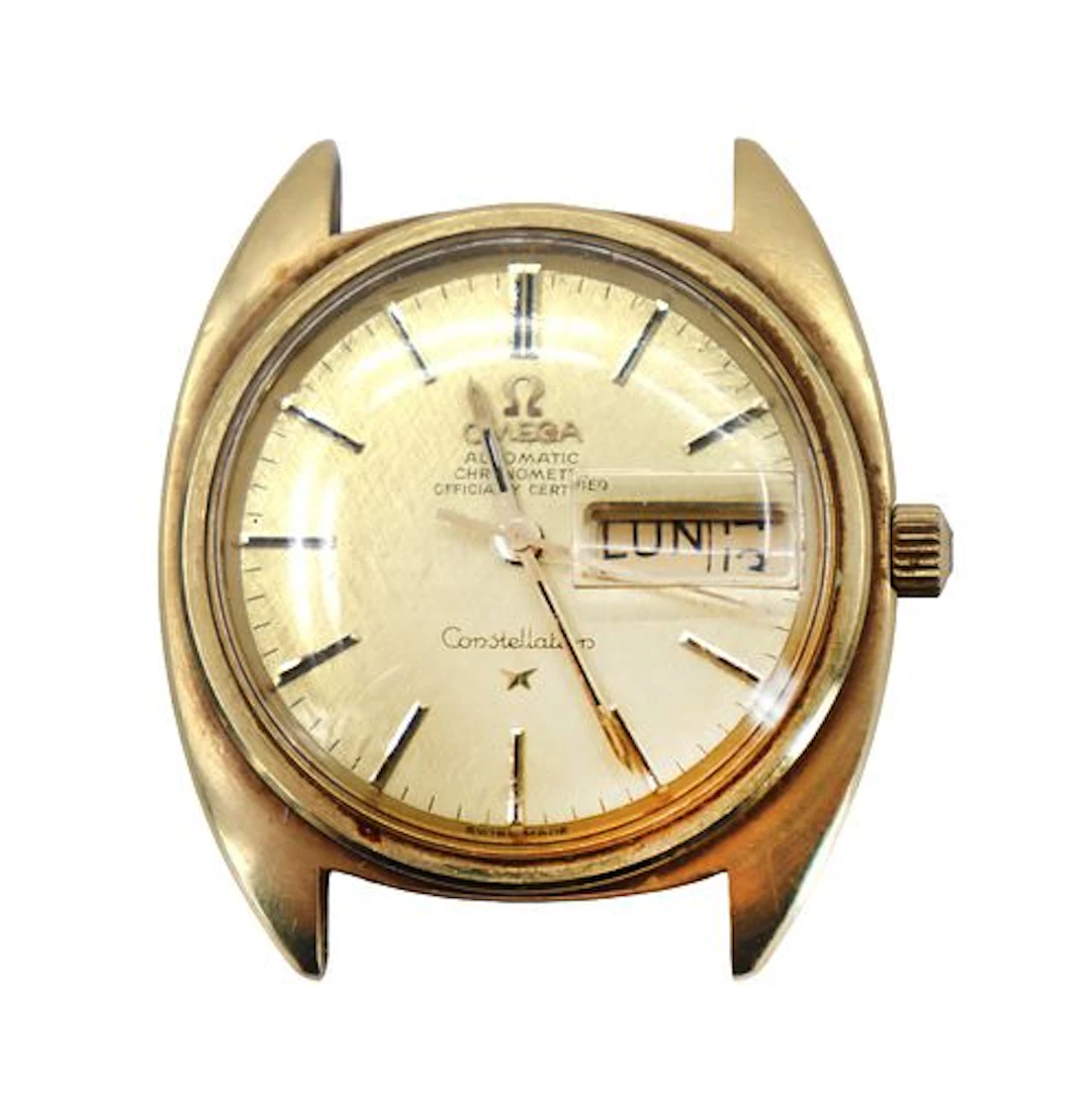 Vintage 1960s Omega Constellation C-Shape Wrist Watch Face