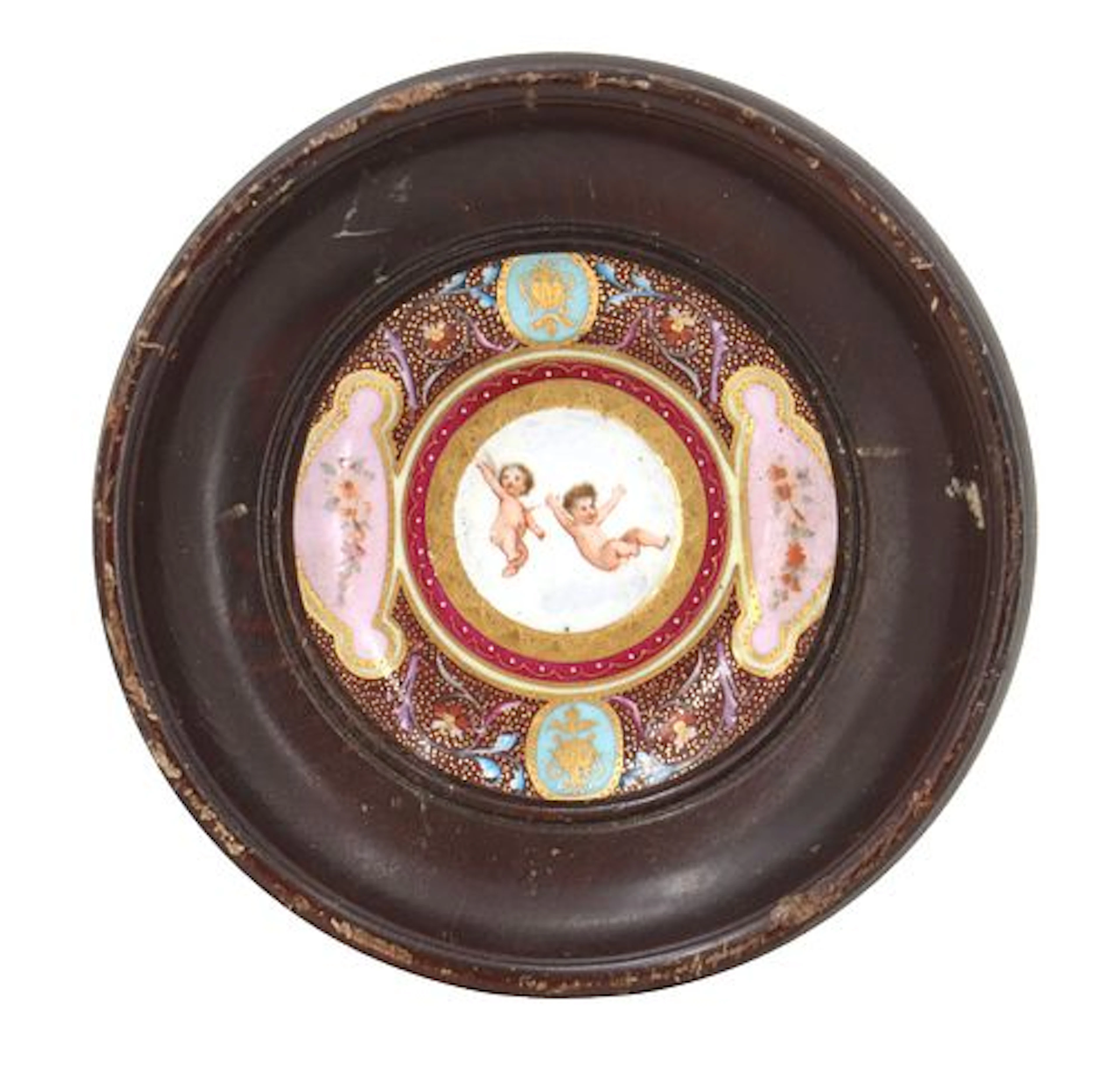 Austrian Royal Vienna Style Hand Painted Porcelain Plate