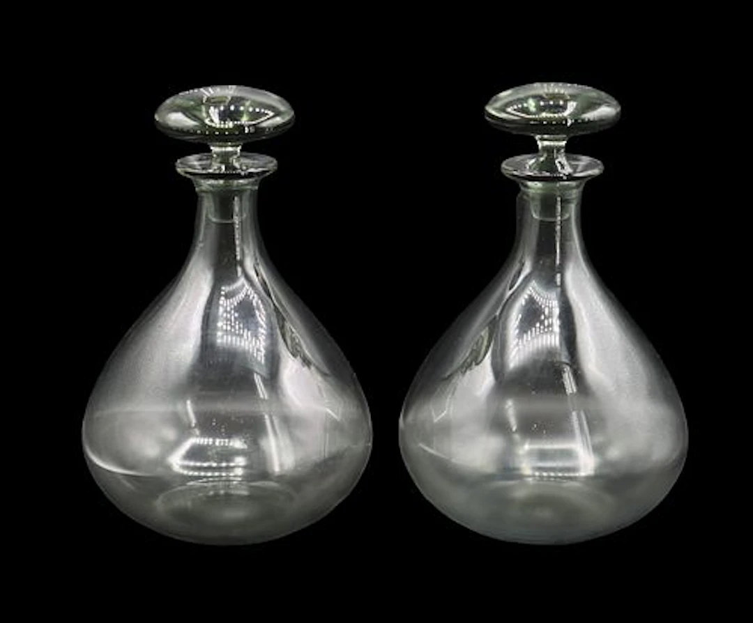 Per Lutken (1916-1998) Danish, (2) Holmegaard "Ramona" Art Glass Decanters