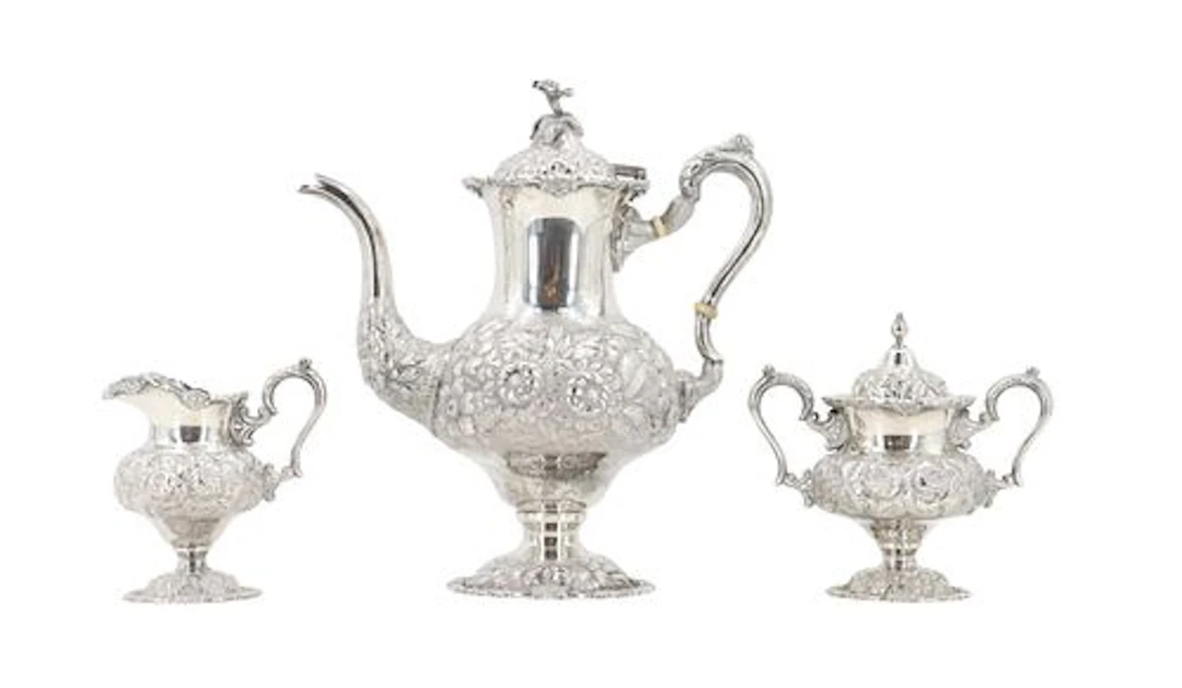 (3) Piece Stunning Antique Stieff Sterling Silver Tea Set - Approx. 52.630 ozt.
