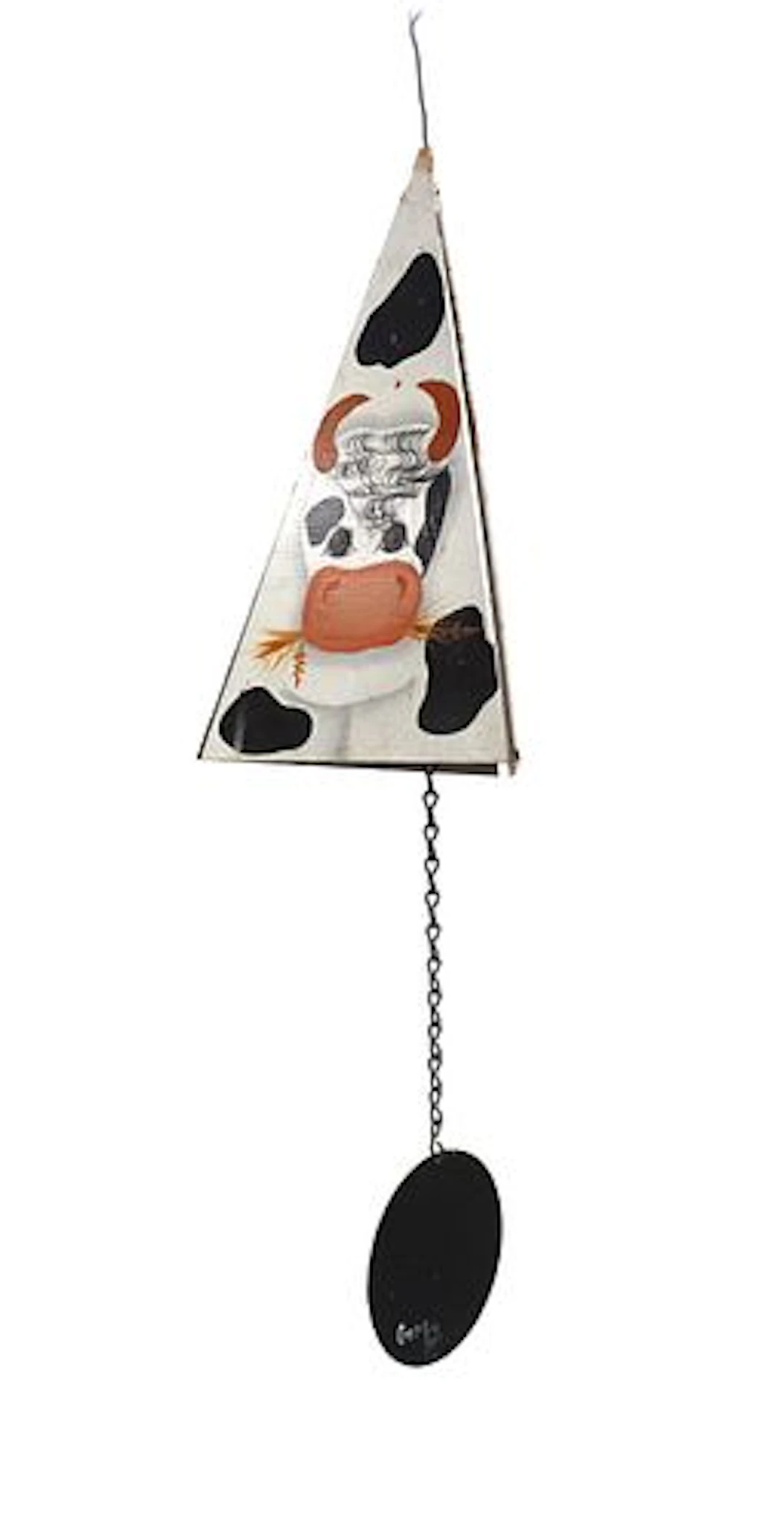 Gempe Hand-Painted Metal Cow Wind Chime Sculpture