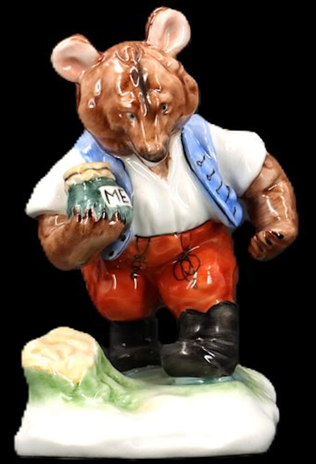 Hungarian Herend Porcelain "Bear with Honey Pot" Figurine