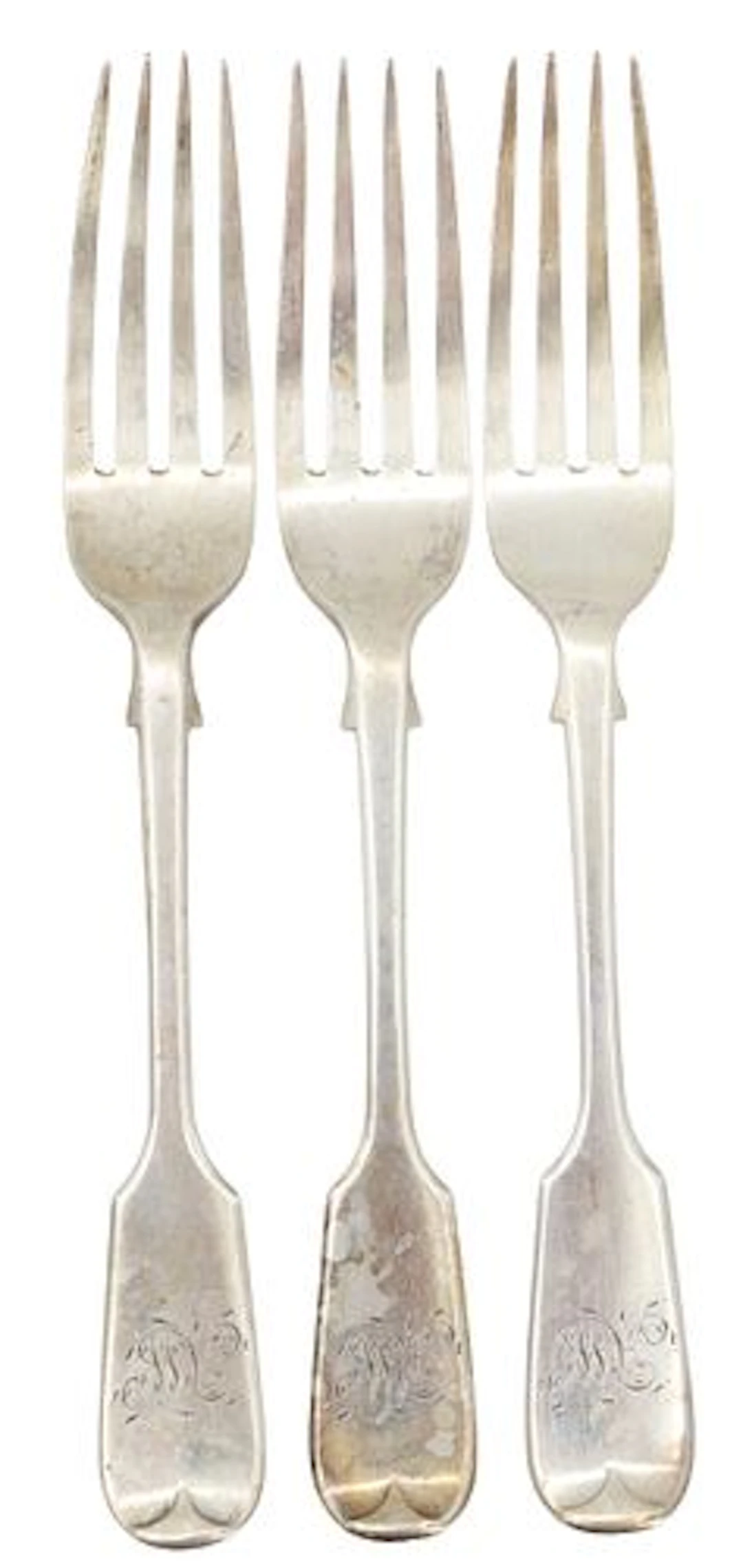 (3) Georgian English Henry Lias & Son Sterling Silver Forks - 4.470 ozt.