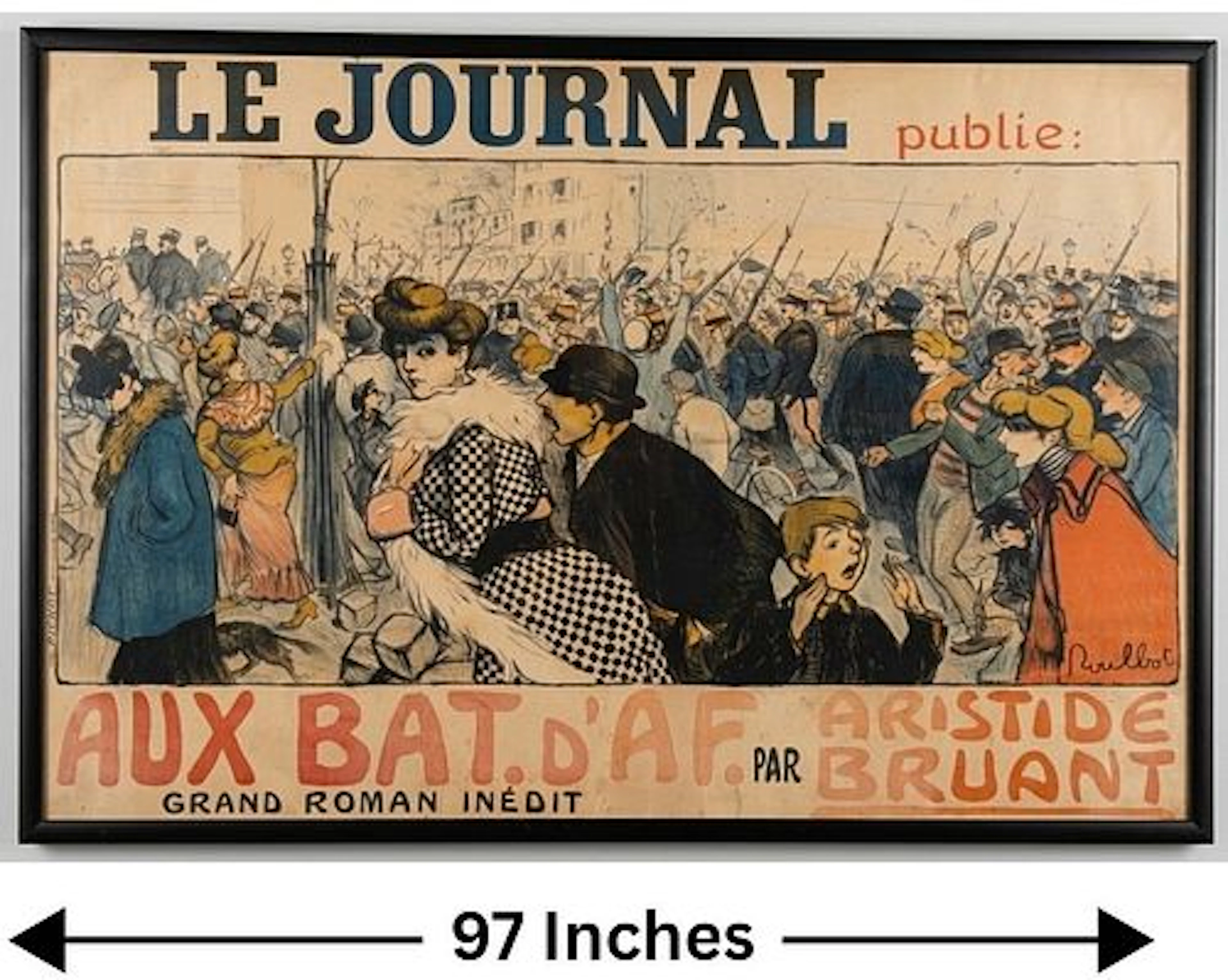Monumental Francisque Poulbot French Bilboard Poster by Pichot Paris