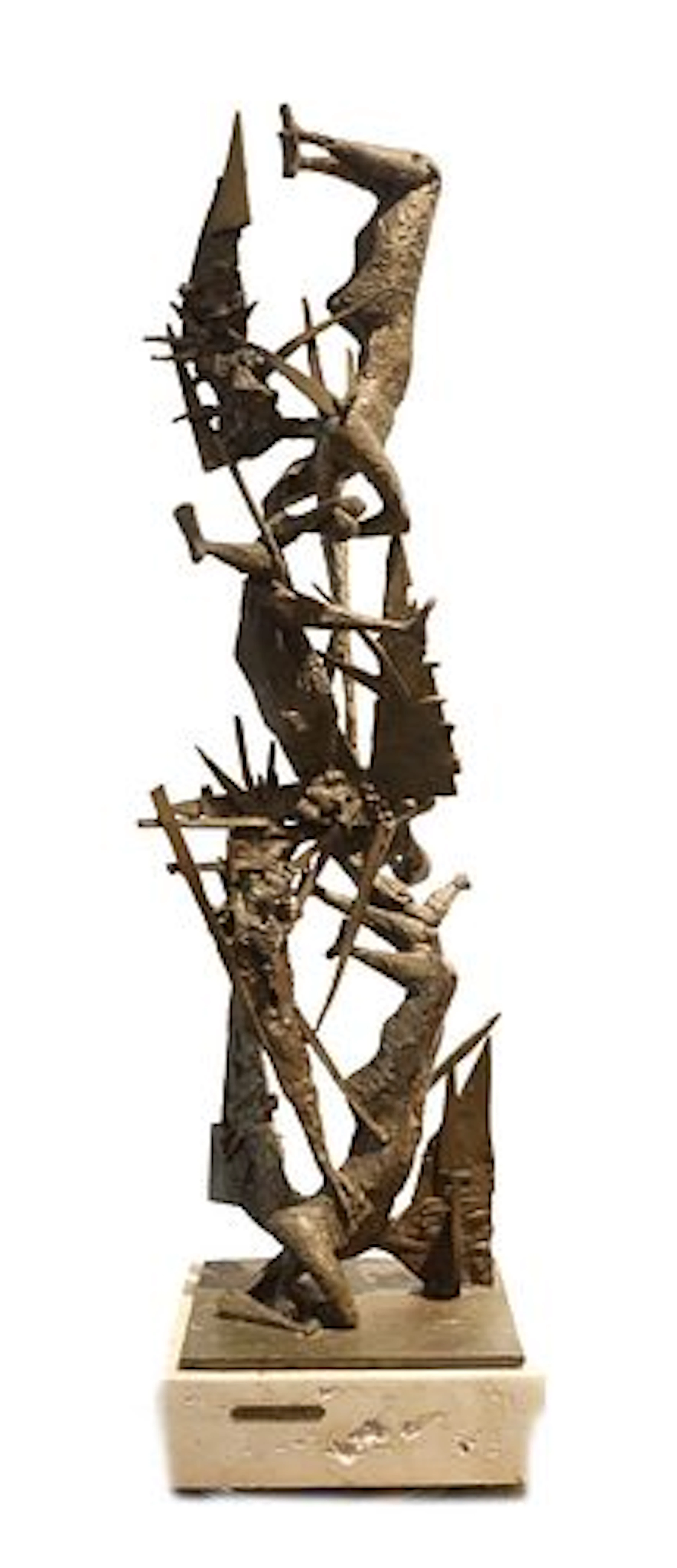 Hugo Daini (1919-1979) Italian, Abstract Brutalist Metal Sculpture