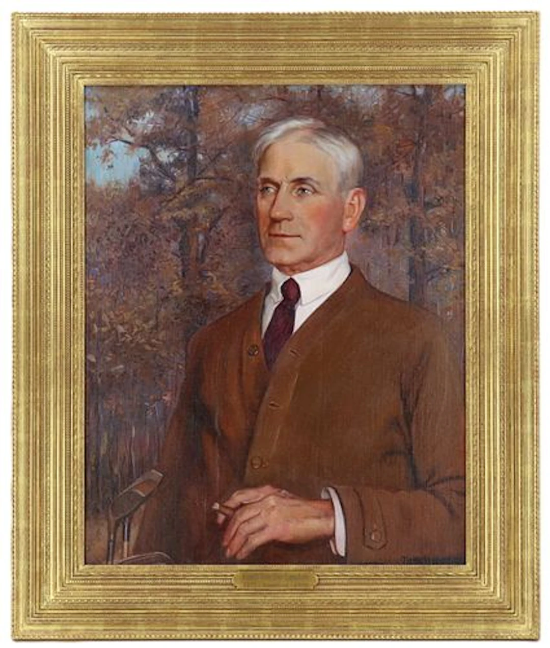 Frank Von Der Lancken (1870-1950) American, Oil on Canvas Portrait
