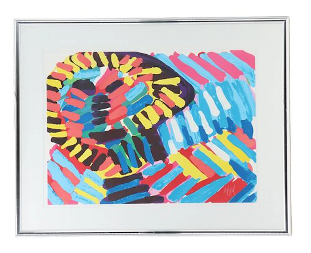 Karel Appel (1921-2006) Dutch, "Face in the Colorful Rain" Signed Lithograph