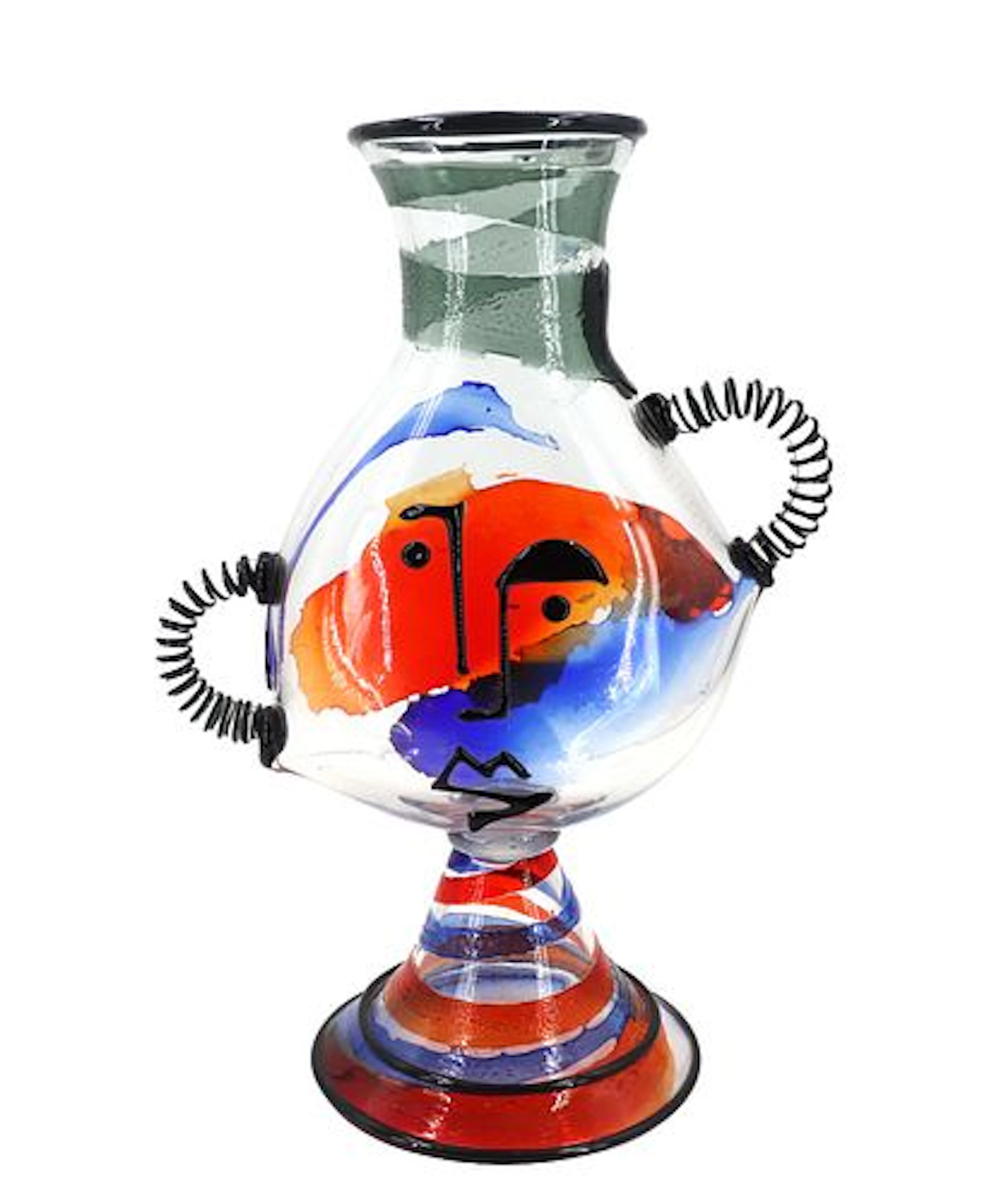 Mario Badioli (1940-2010) Italian, Murano Art Glass "Homage to Picasso" Vase
