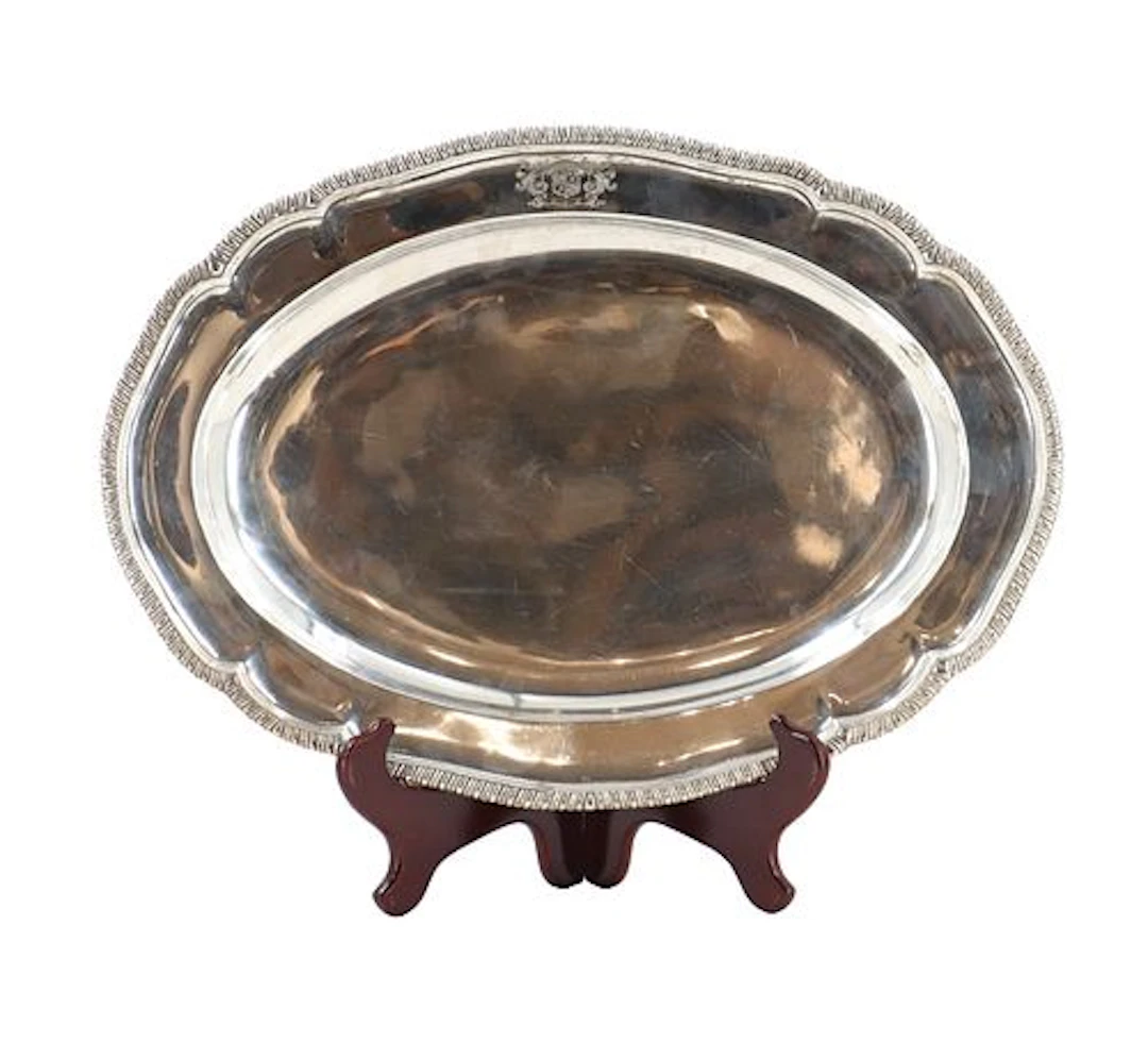 Antique Irish Sterling Silver Platter - 32.910 ozt.