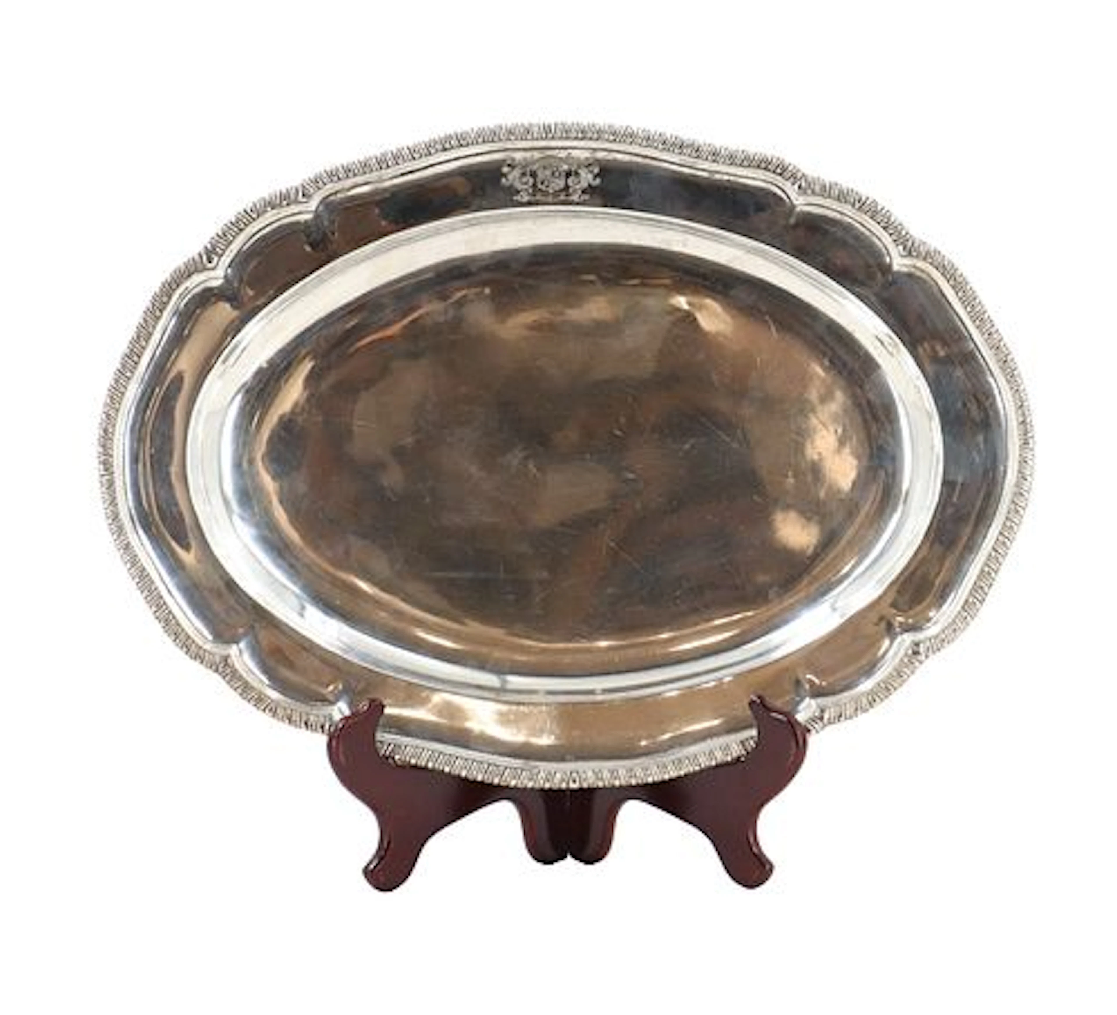 Antique Irish Sterling Silver Platter - 32.910 ozt.
