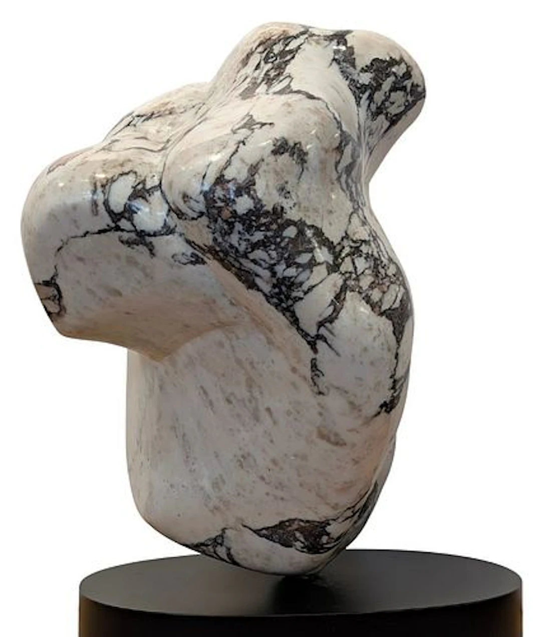 Carved Marble Abstract Anamorphic Torso Sculpture