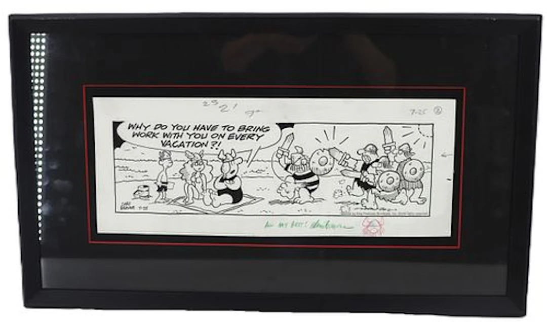 Chris Browne Signed Original Hagar the Horrible Daily Comic Strip
