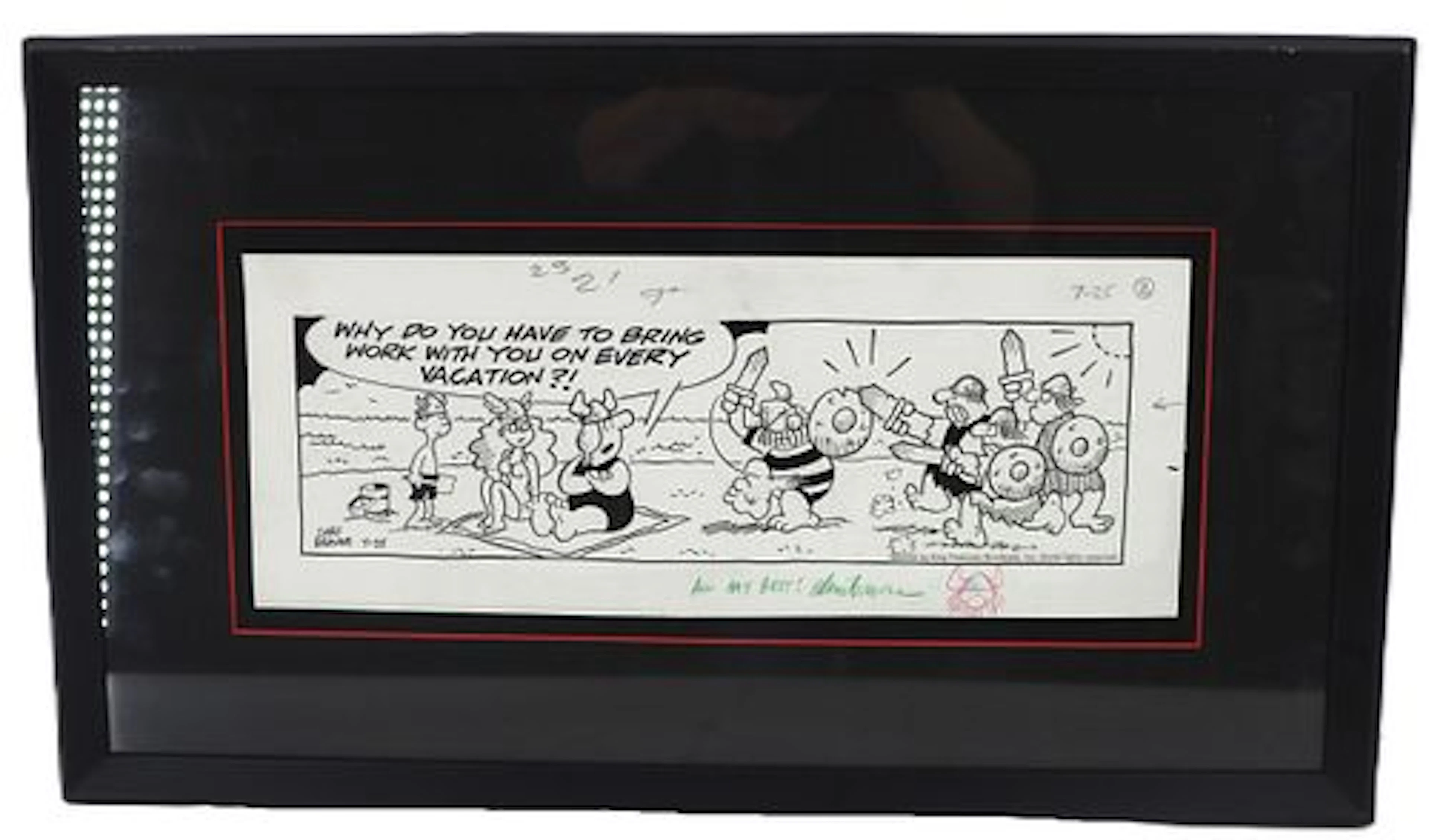 Chris Browne Signed Original Hagar the Horrible Daily Comic Strip