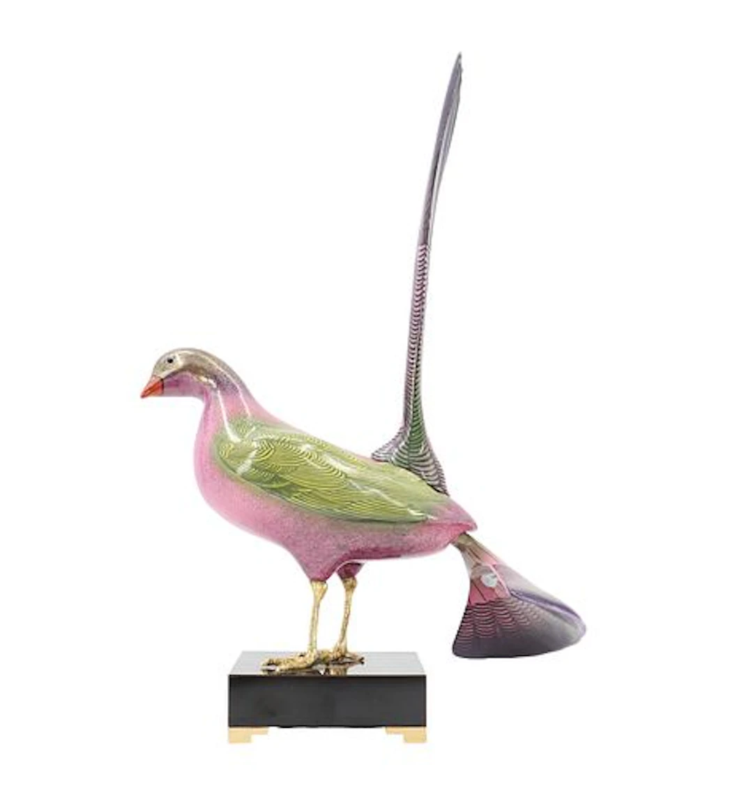 Italian Mangani for Oggetti Porcelain Bird Sculpture